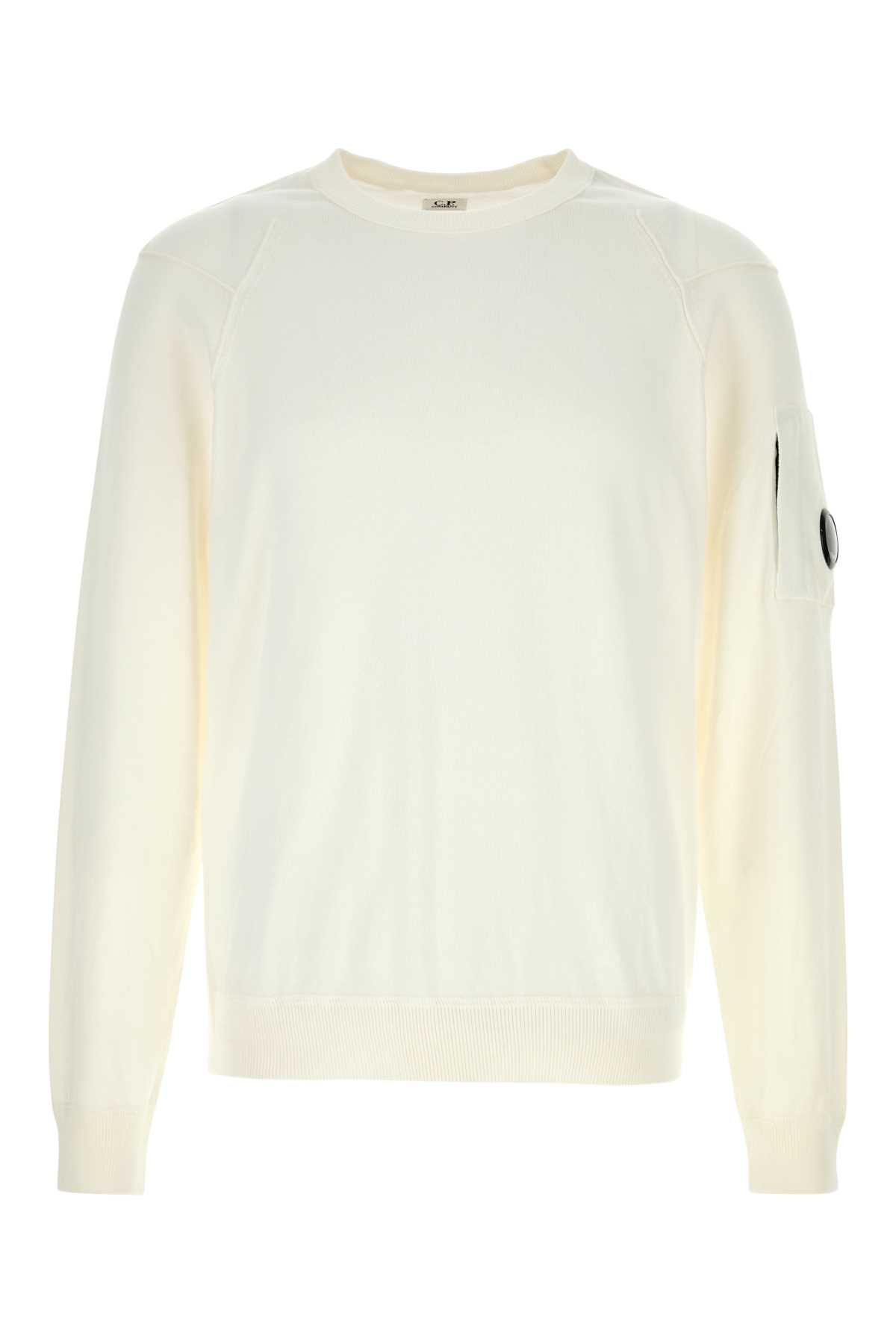 C. P. Company White Cotton Sweater