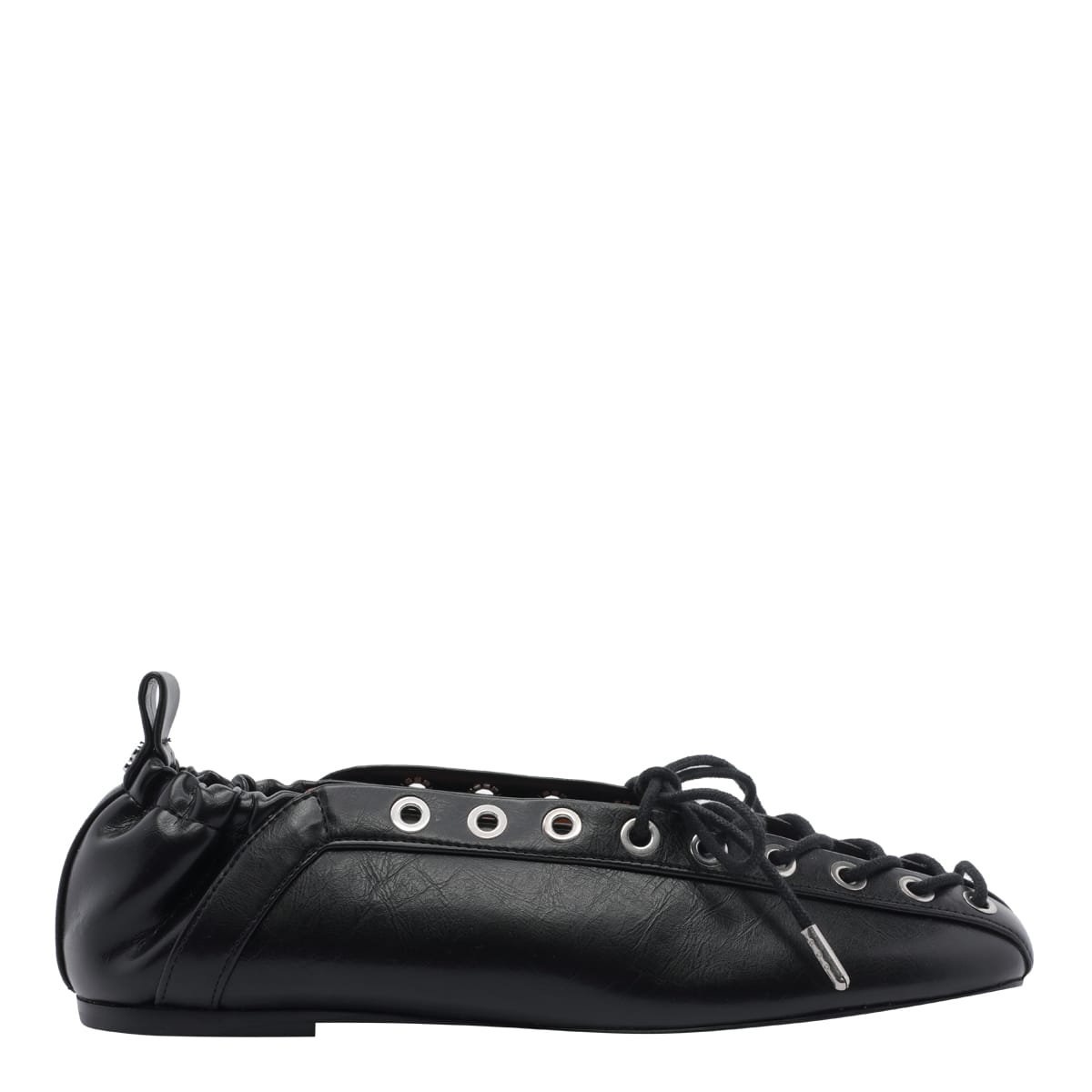 Ganni Eyelets Lace Up Ballets