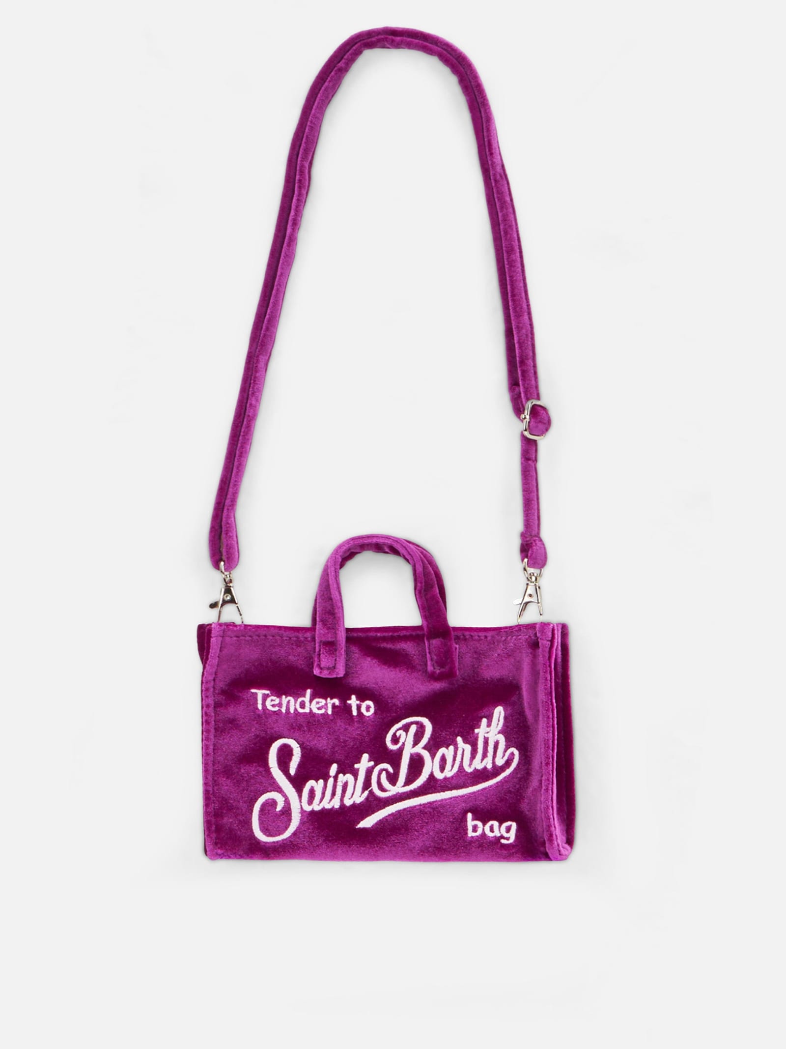 MC2 Saint Barth Fuchsia Velvet Phone Holder Micro Bag