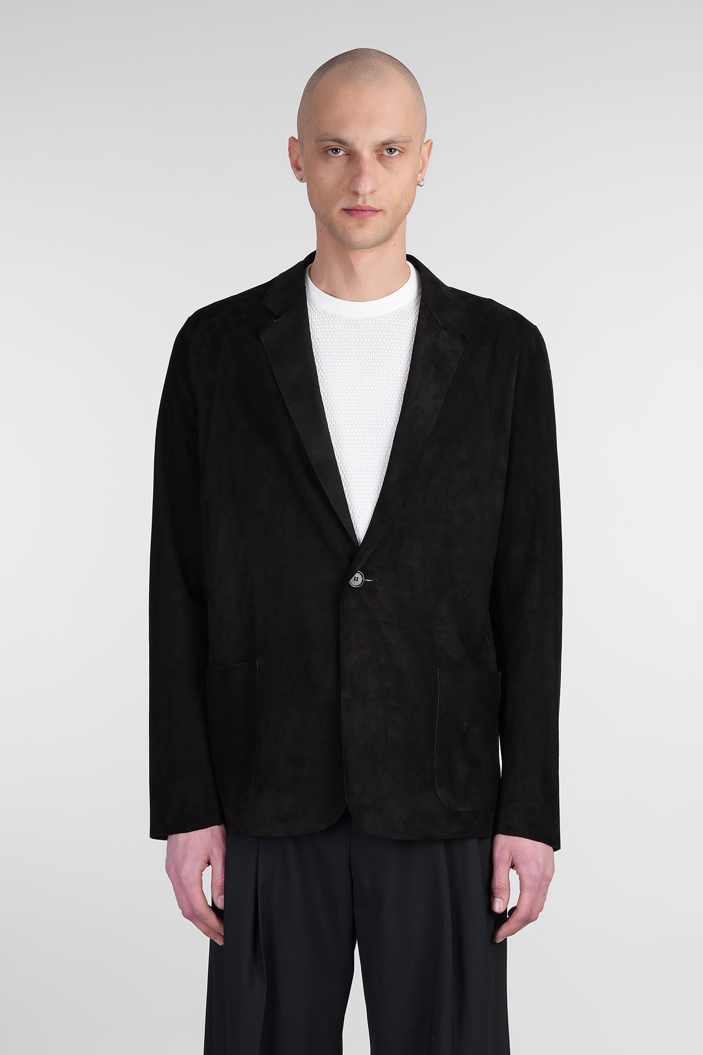 Salvatore Santoro Leather Jacket In Black Leather