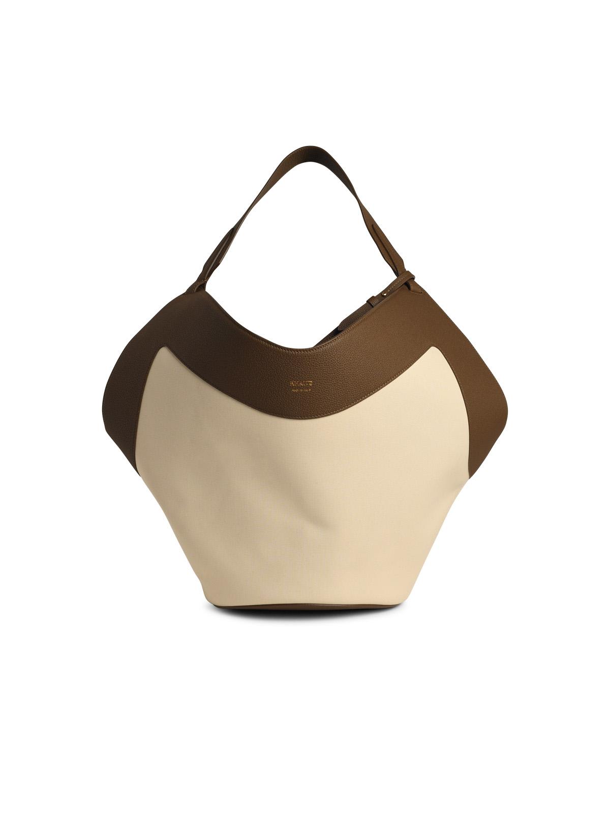 Khaite Lotus Cream Blend Tela Bag
