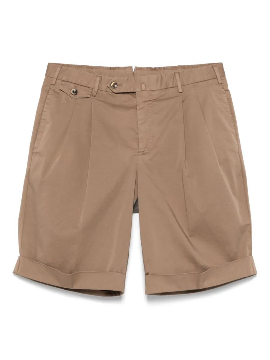 Pantaloni Torino Pleat-Detail Cotton Shorts Clothing