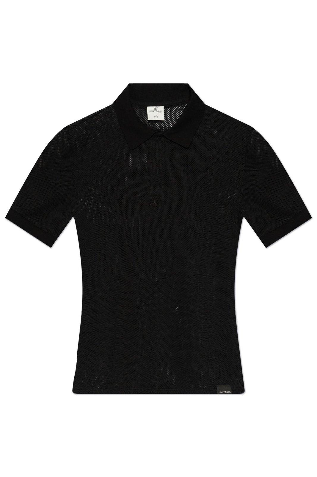 Courrèges Logo Embroidered Polo Shirt