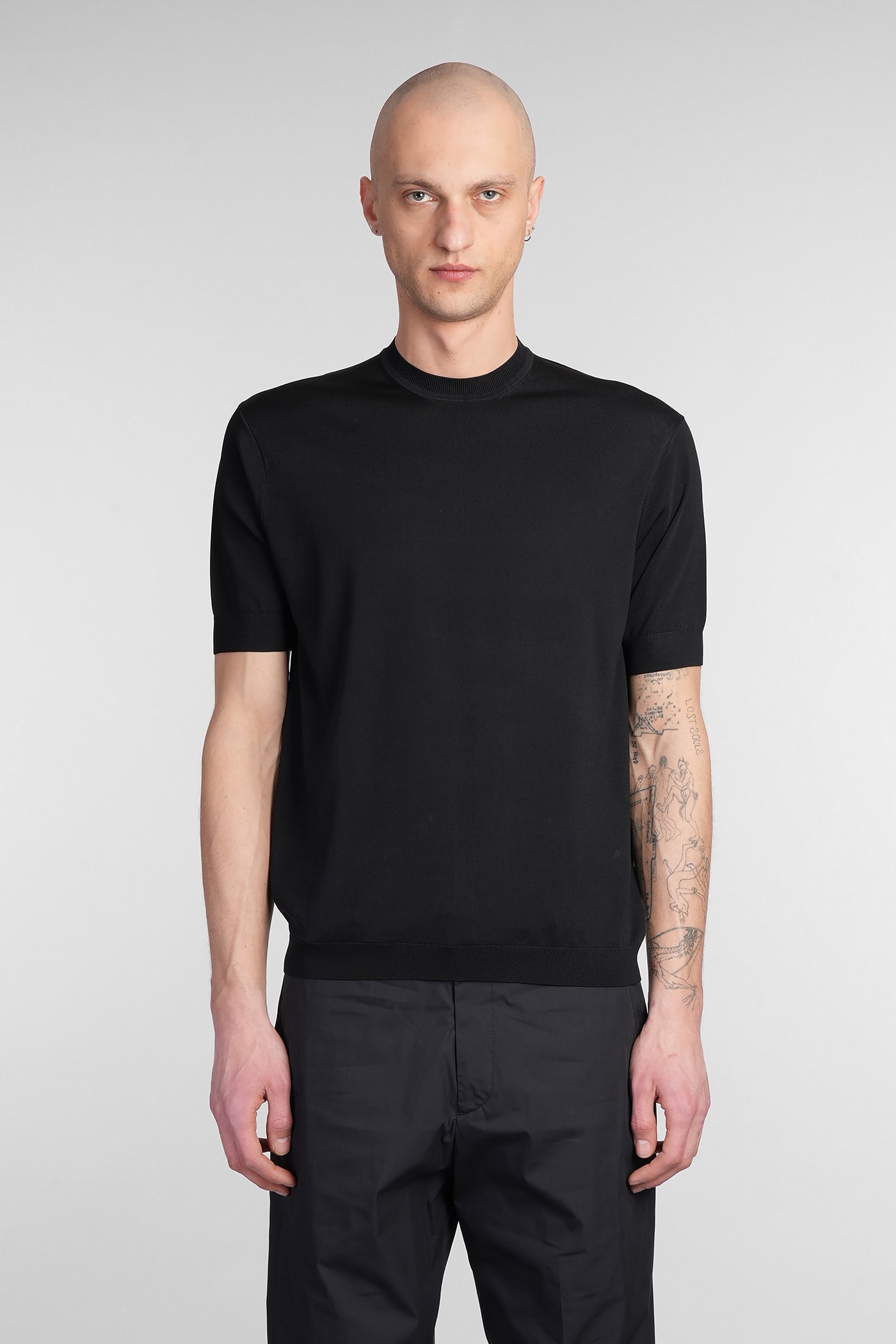 Low Brand K193 T-shirt In Black Viscose