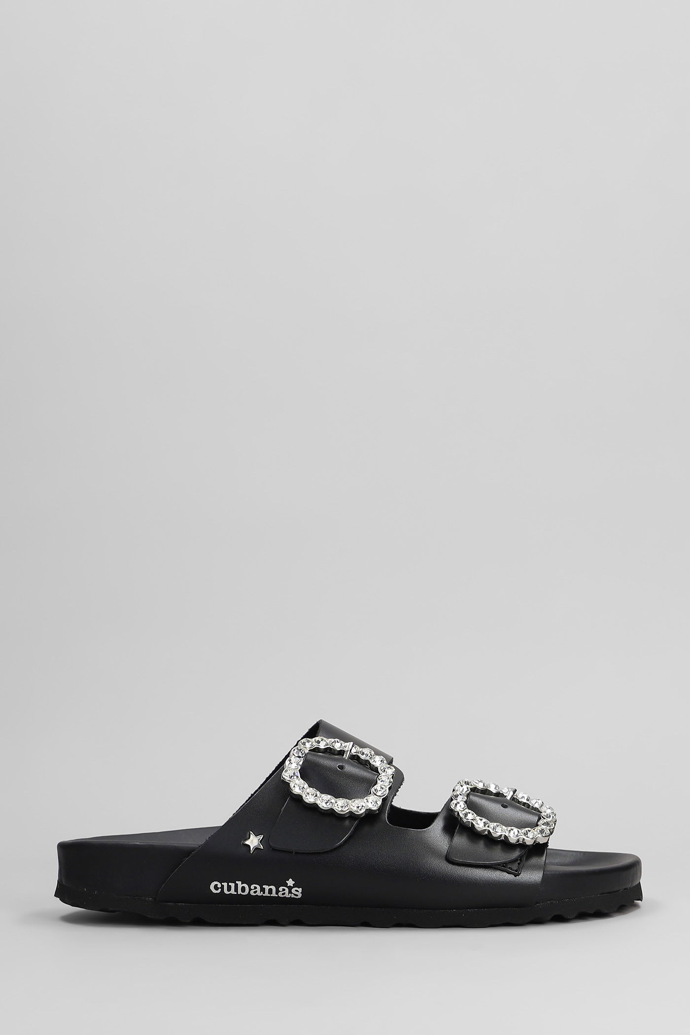 Cubanas Amalia Flats In Black Leather