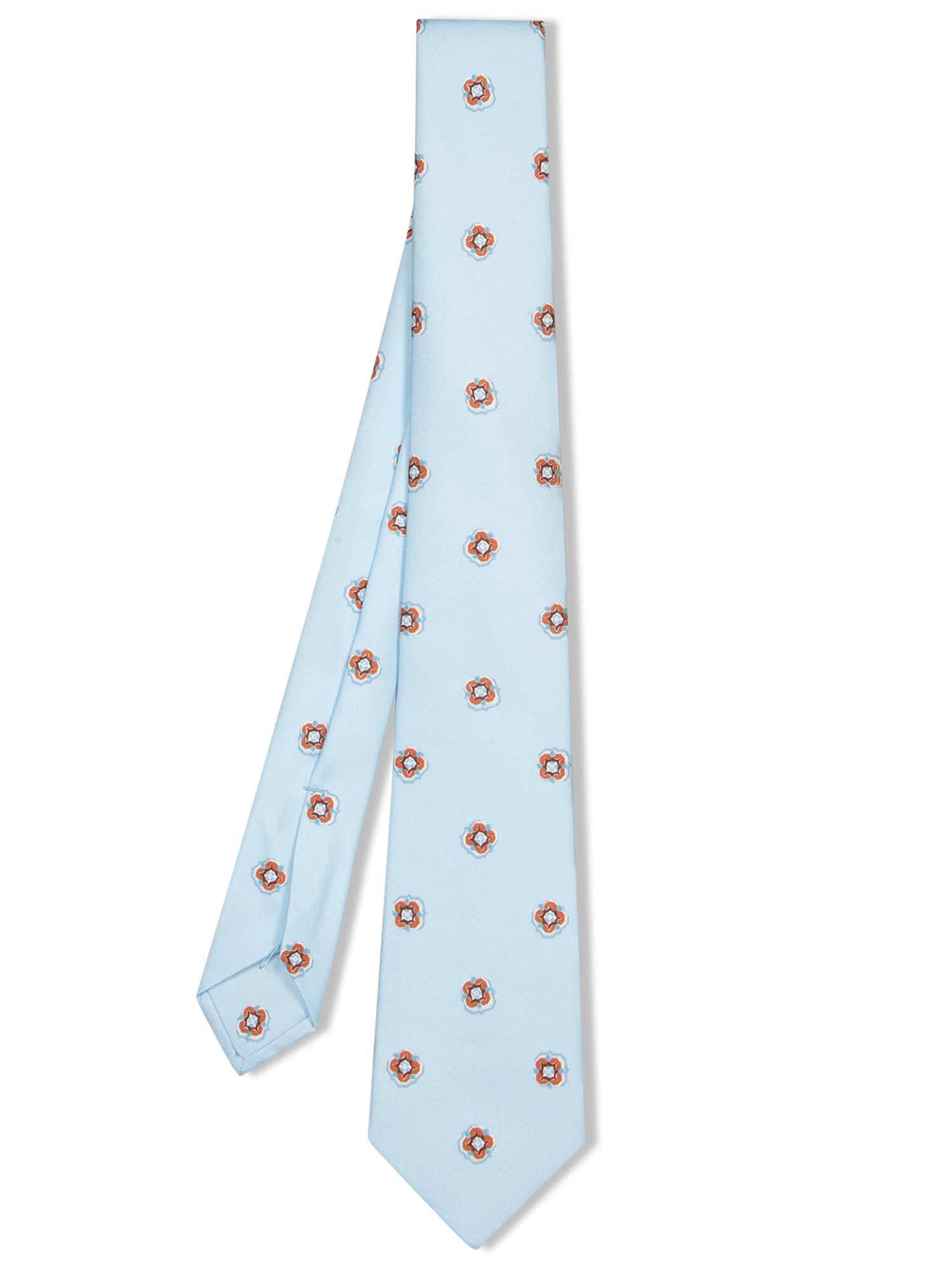 Kiton Silk Tie In Mint