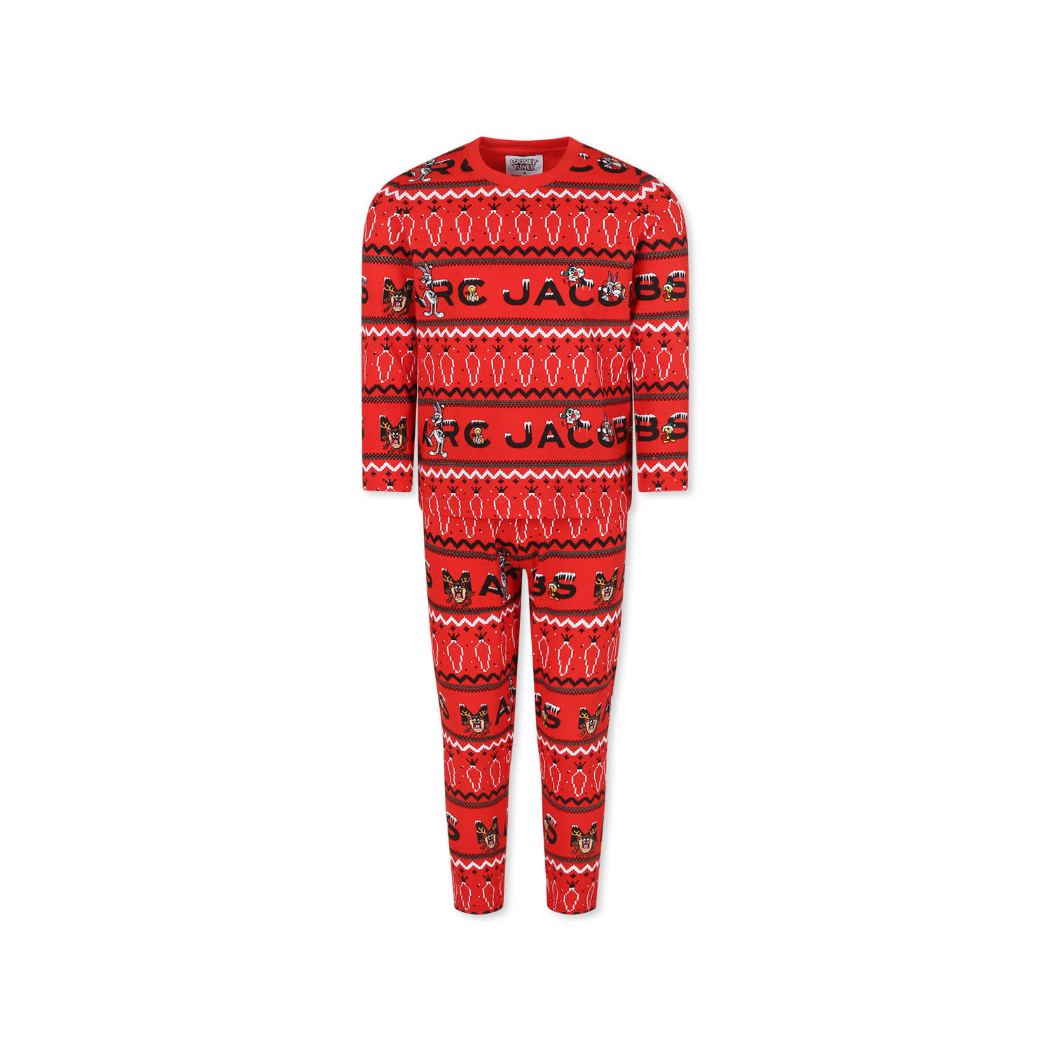 Little Marc Jacobs Red Pajamas For Girl With Looney Tunes