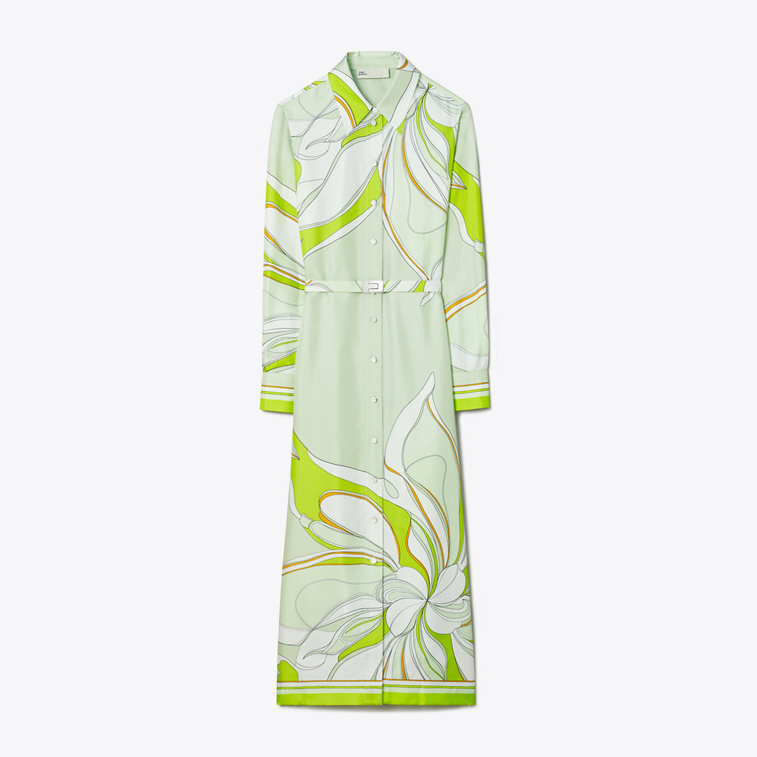 Tory Burch Printed Silk Shirtdress