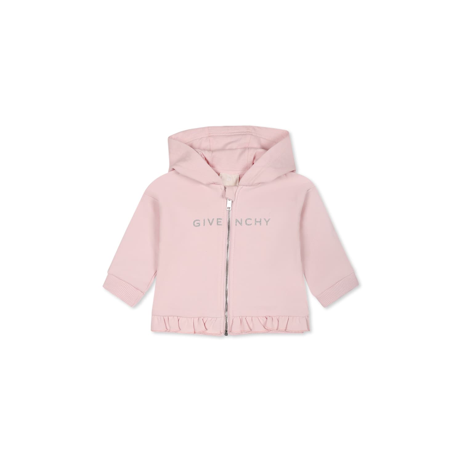 Givenchy Pink Sweatshirt For Baby Girl With Logo