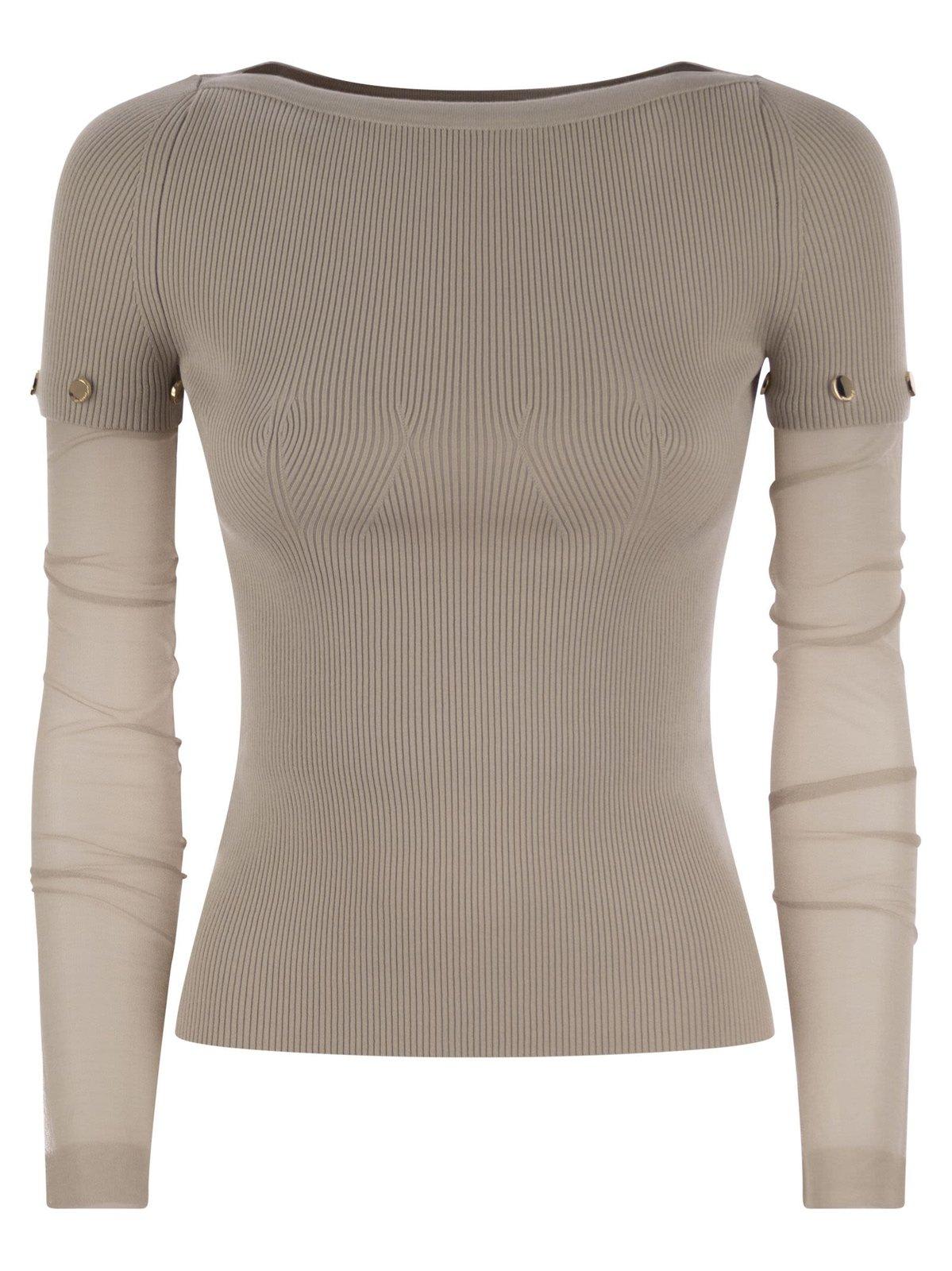 SportMax Boat Neck Long-sleeved Jumper