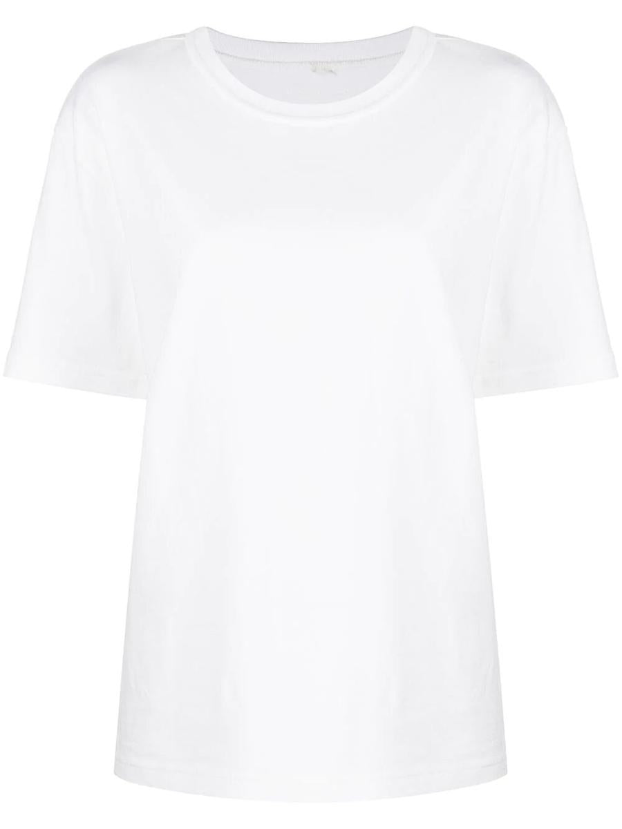 Alexander Wang Essential Jersey Short Sleeve Tee With Puff Logo And Bound Neck Clothing