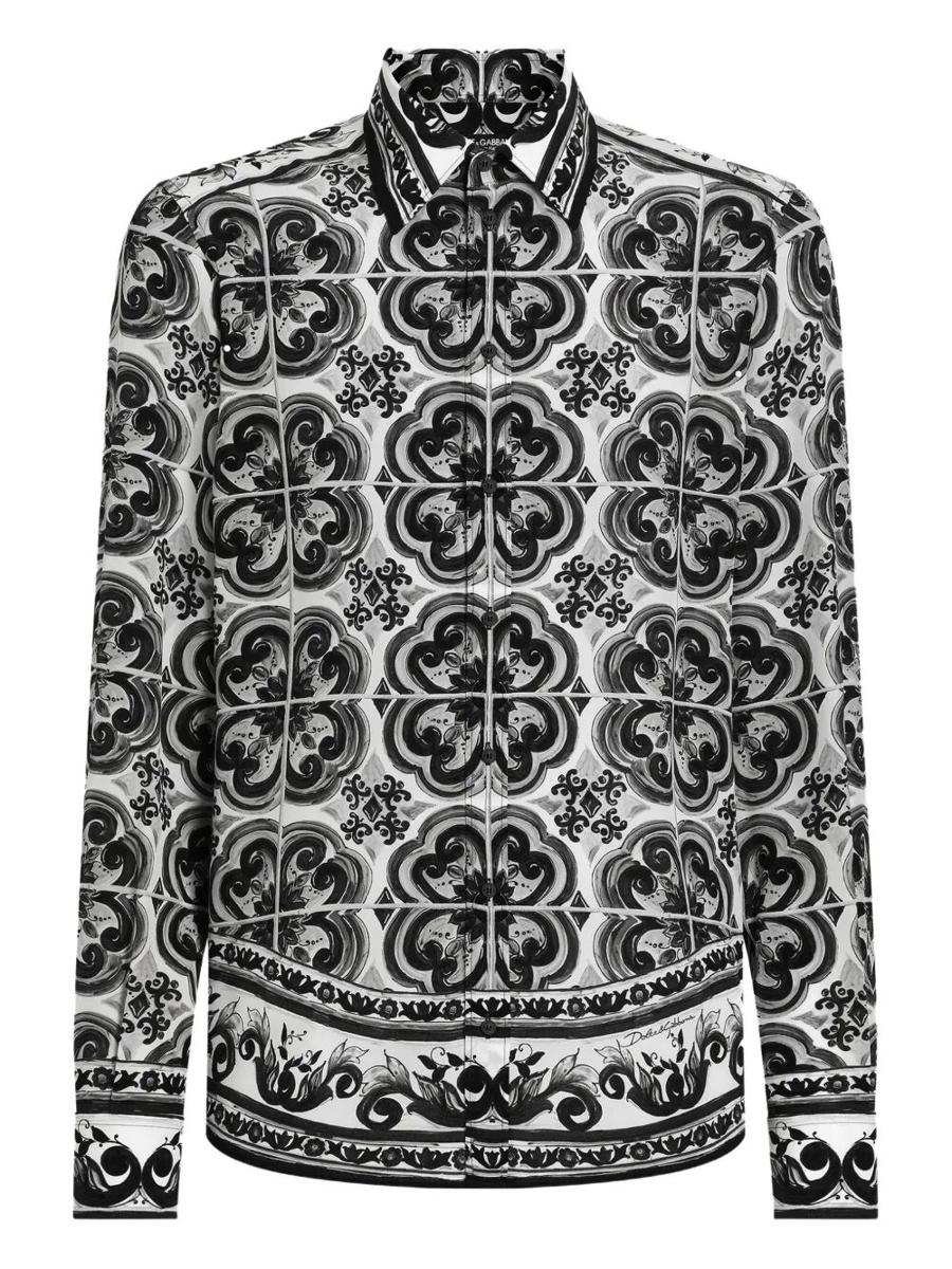 Dolce & Gabbana 马略卡岛印花真丝衬衫