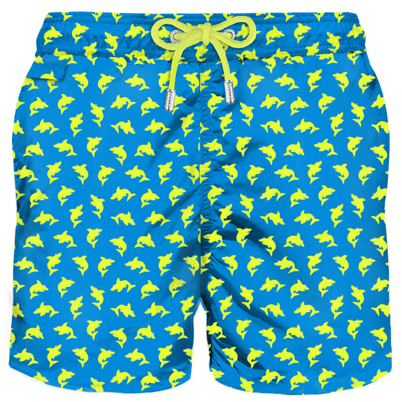MC2 Saint Barth Man Light Fabric Swim Shorts With Shark