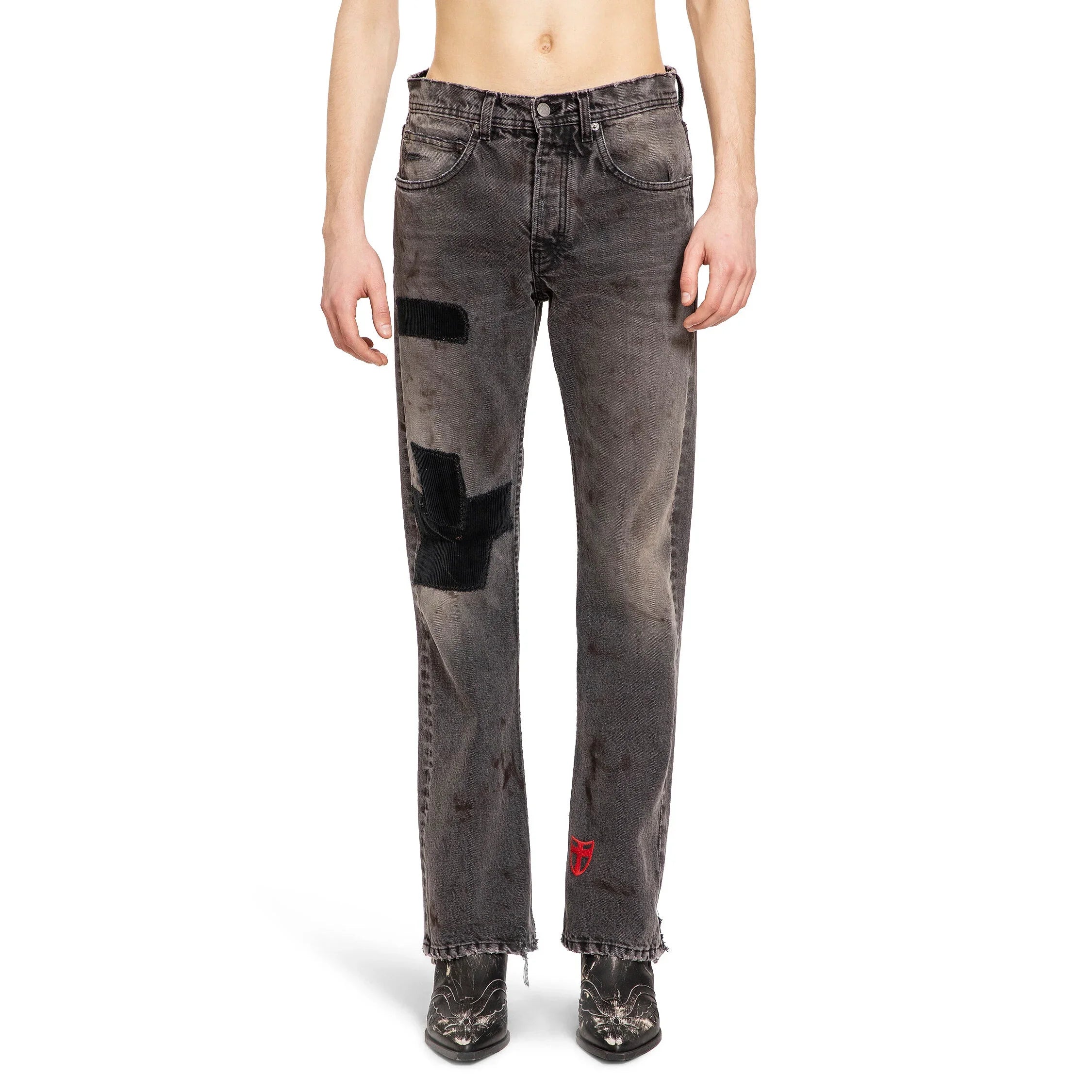 Patchwork Flare Jeans