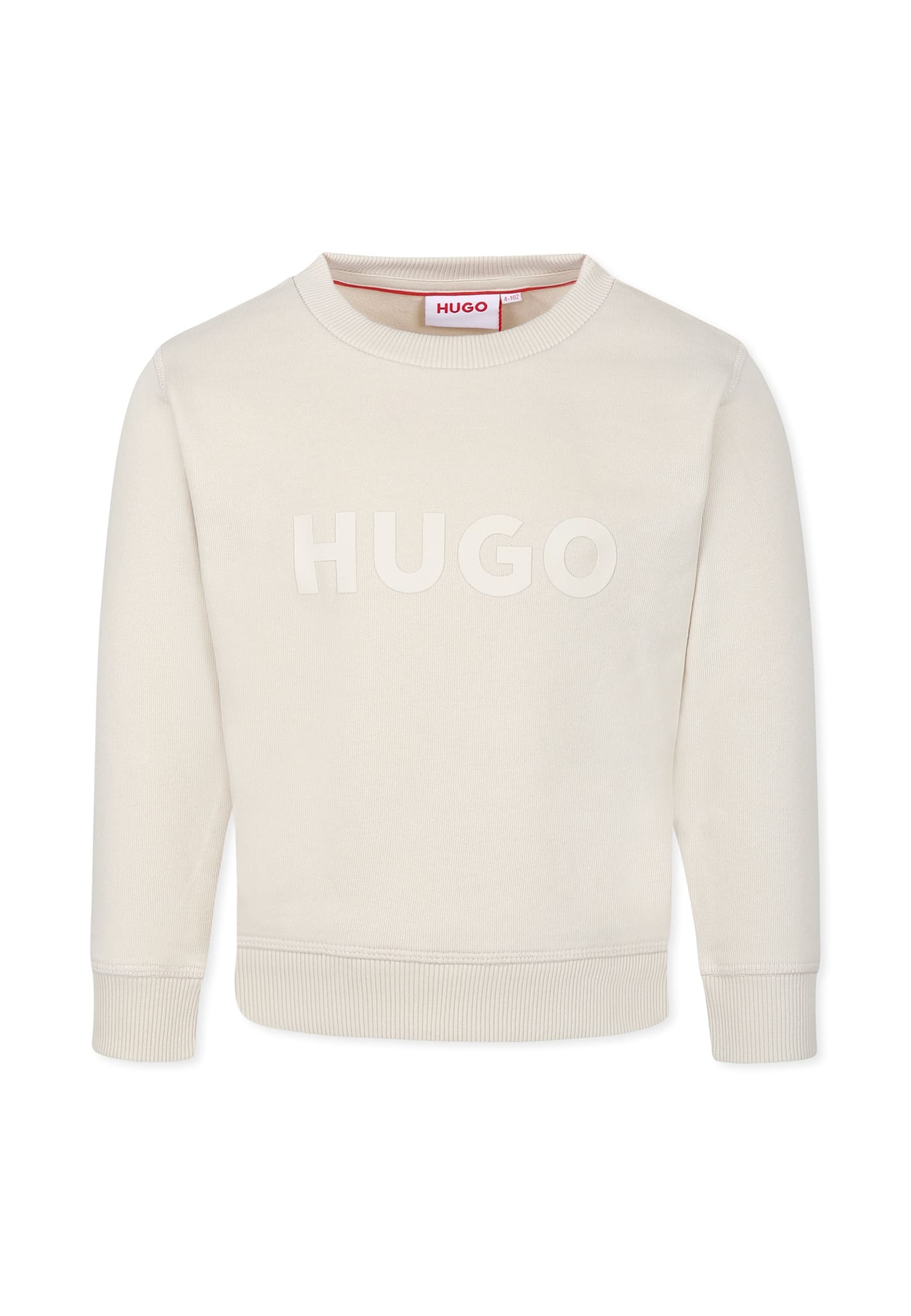 Hugo Boss Beige Sweatshirt For Girl With Logo