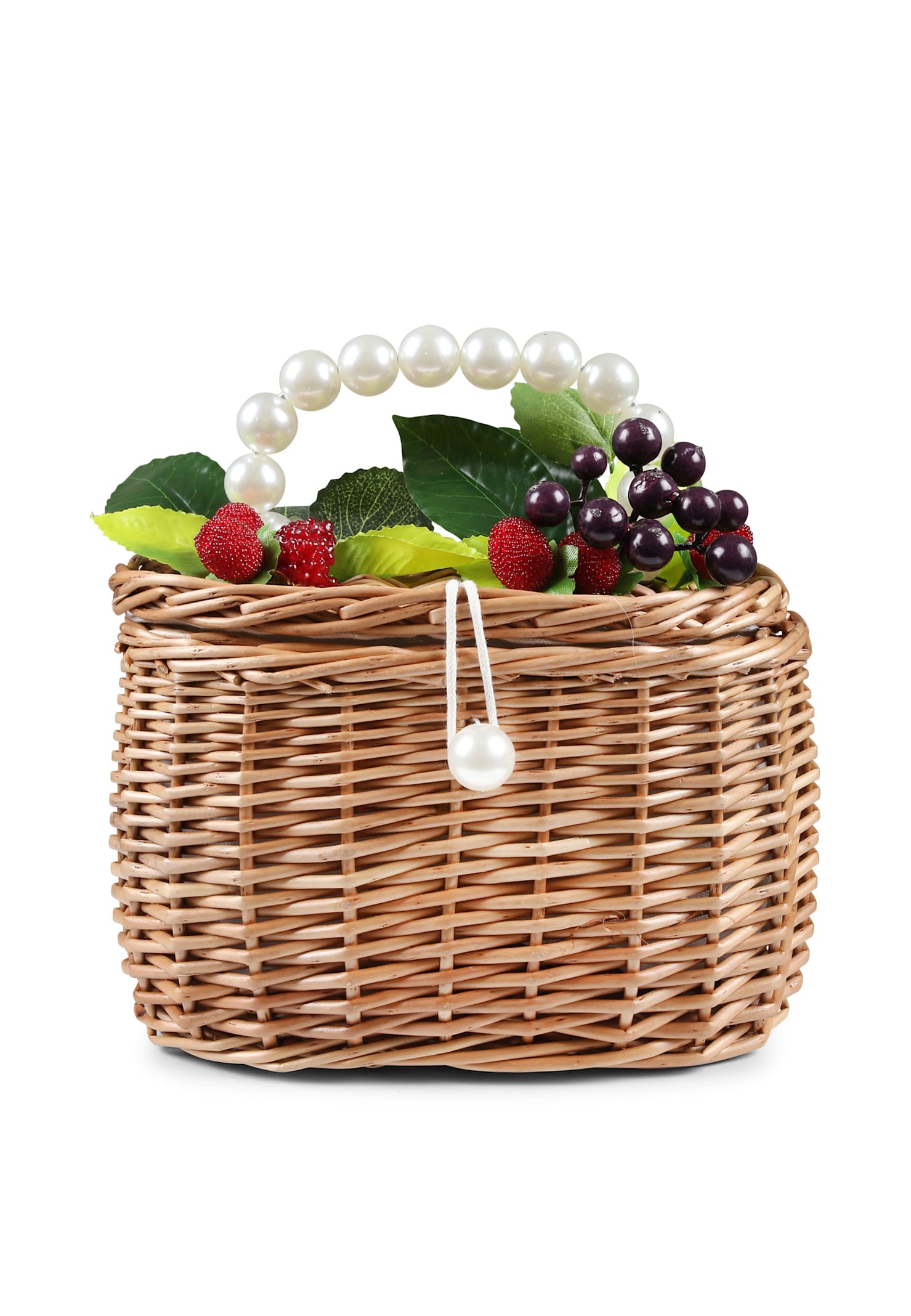 Monnalisa Brown Bag For Girl With Fruits