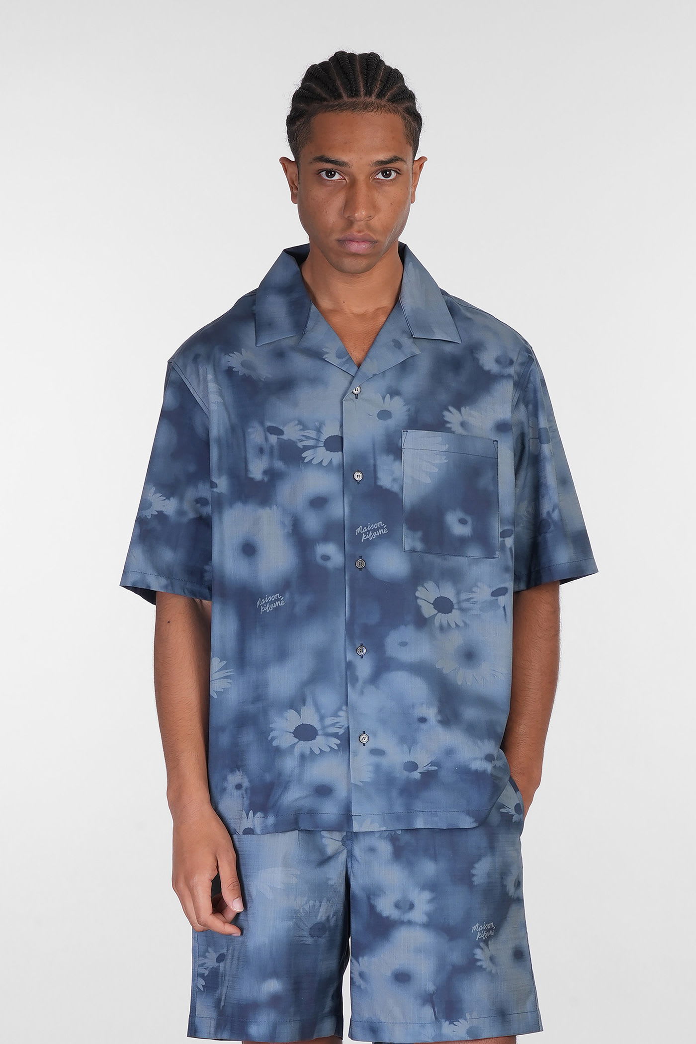 Maison Kitsuné 蓝色棉质衬衫