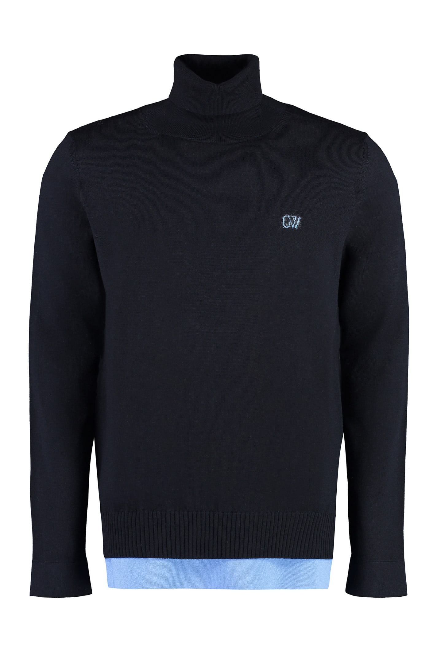 Off-White Wool Turtleneck Sweater