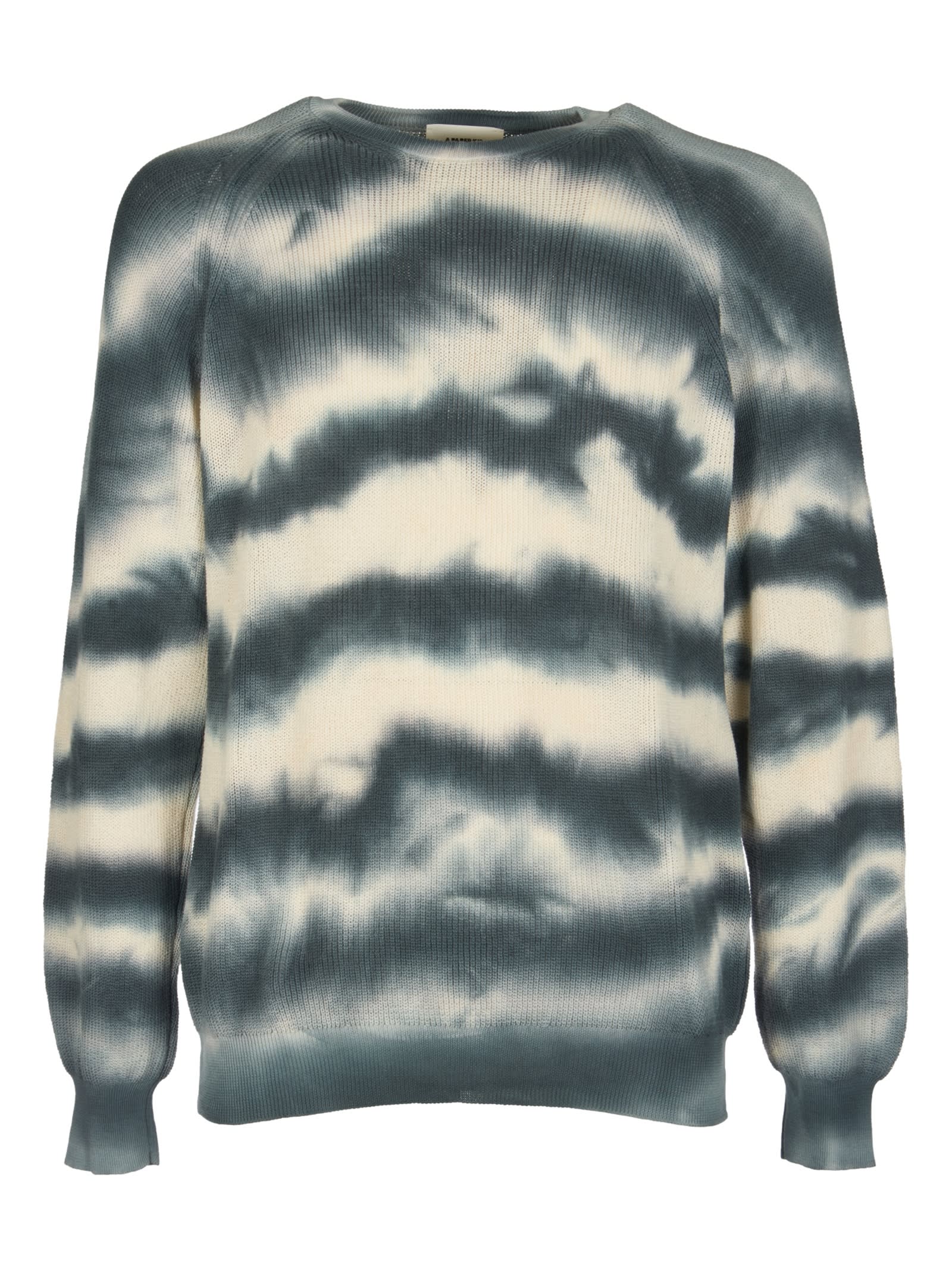 A Paper Kid Rib Printed Sweatshirt