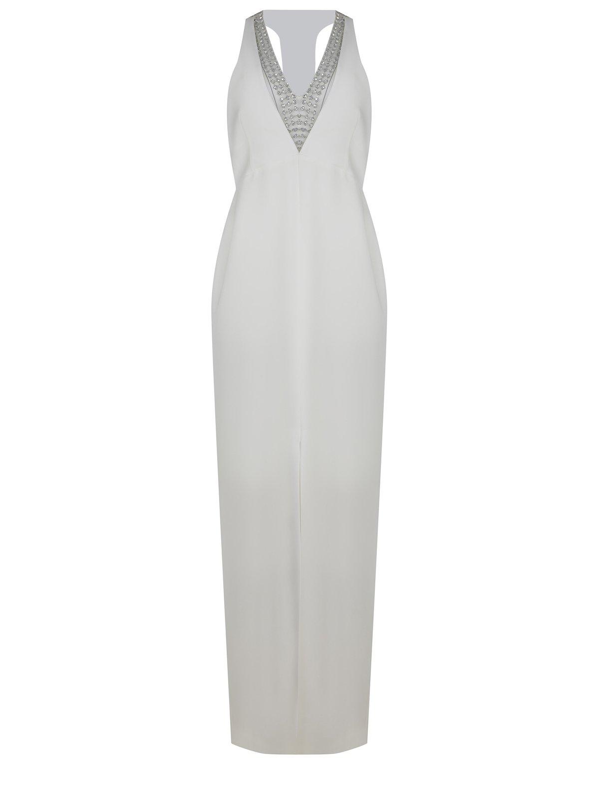 Secolo Embellished V-neck Sleeveless Dress Max Mara Pianoforte