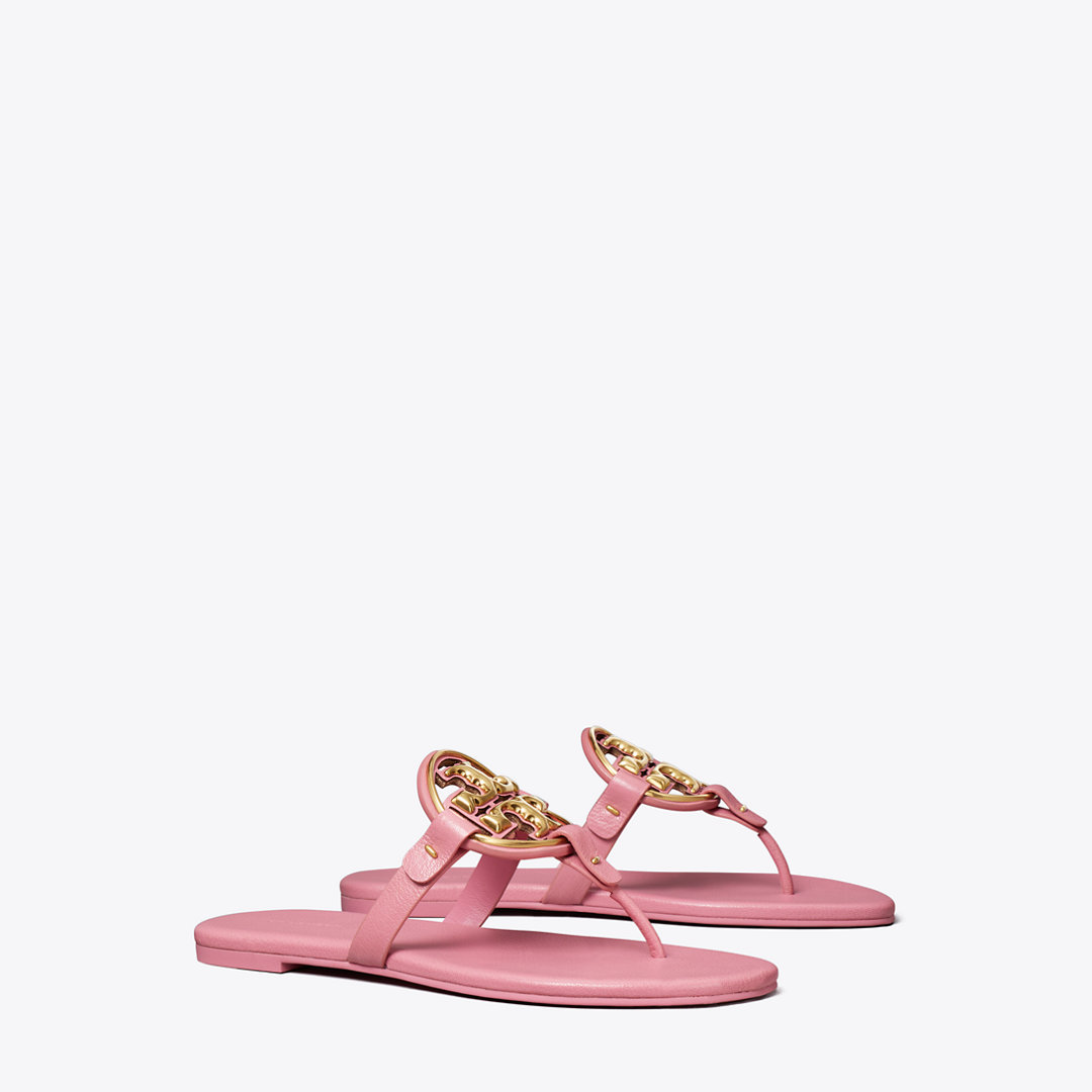 Tory Burch Miller Soft Metal Logo Sandal