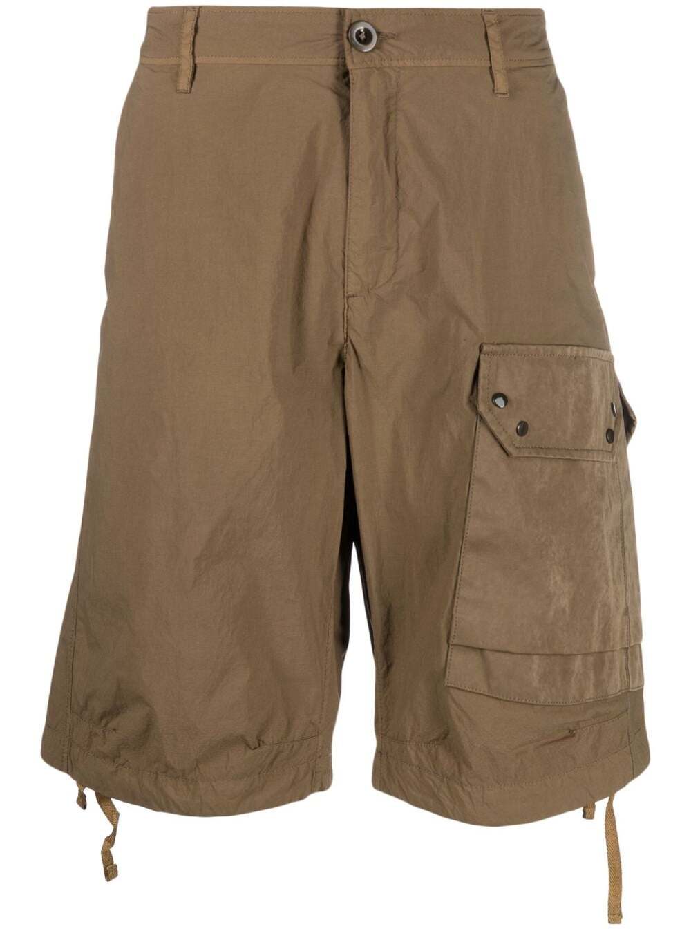 Ten C Bermuda Shorts In Brown Cotton Blend Man