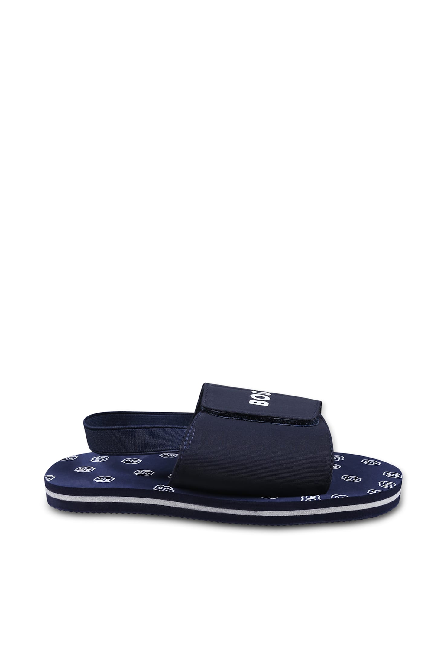 Hugo Boss Blue Sandals For Boy With Logo