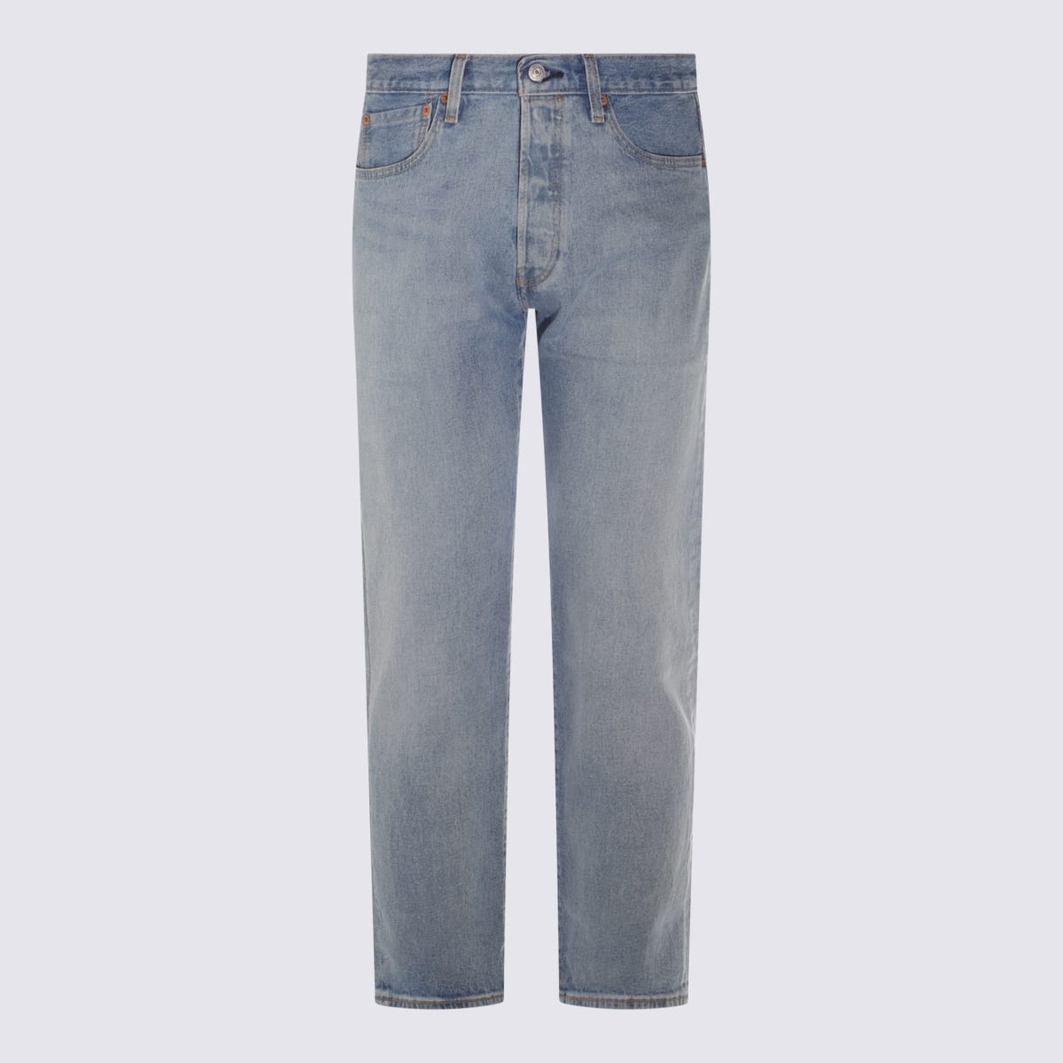 Levi's Grey Cotton 501 Denim Jeans