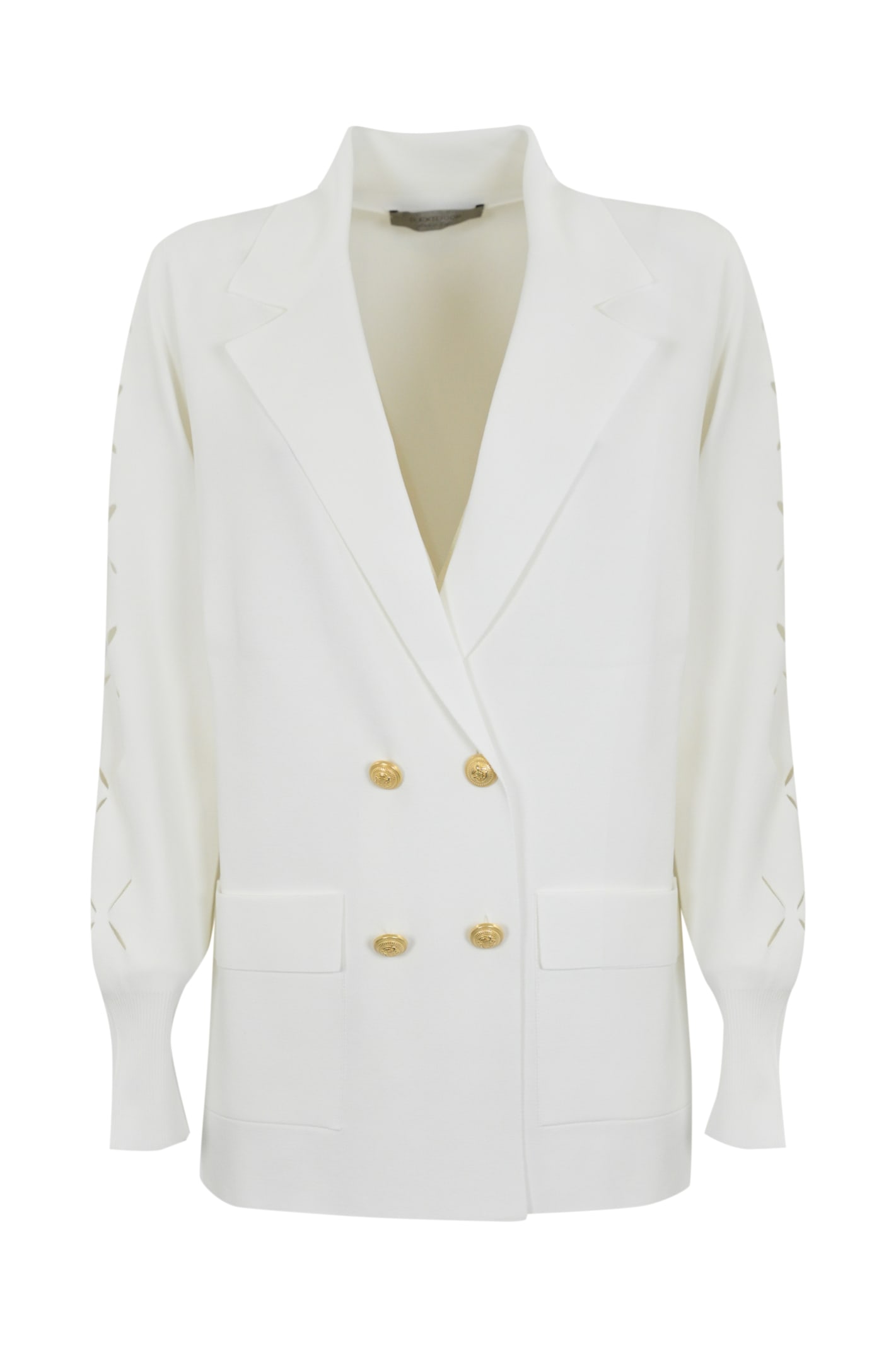 D. Exterior Laser Flower Viscose Jacket
