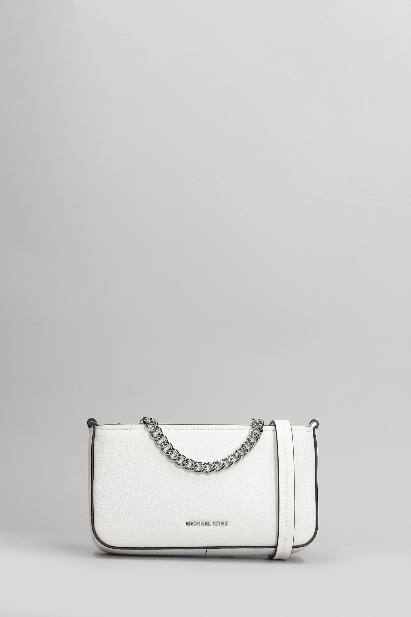 Michael Kors Bryant Shoulder Bag In White Leather