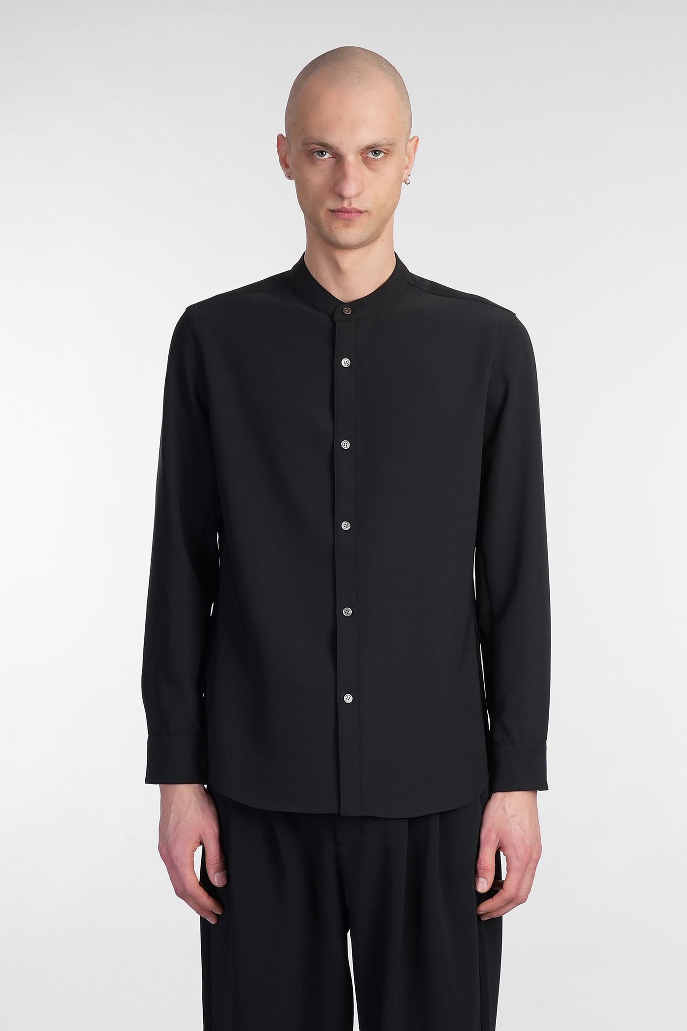 Attachment Shirt In Black Polyester