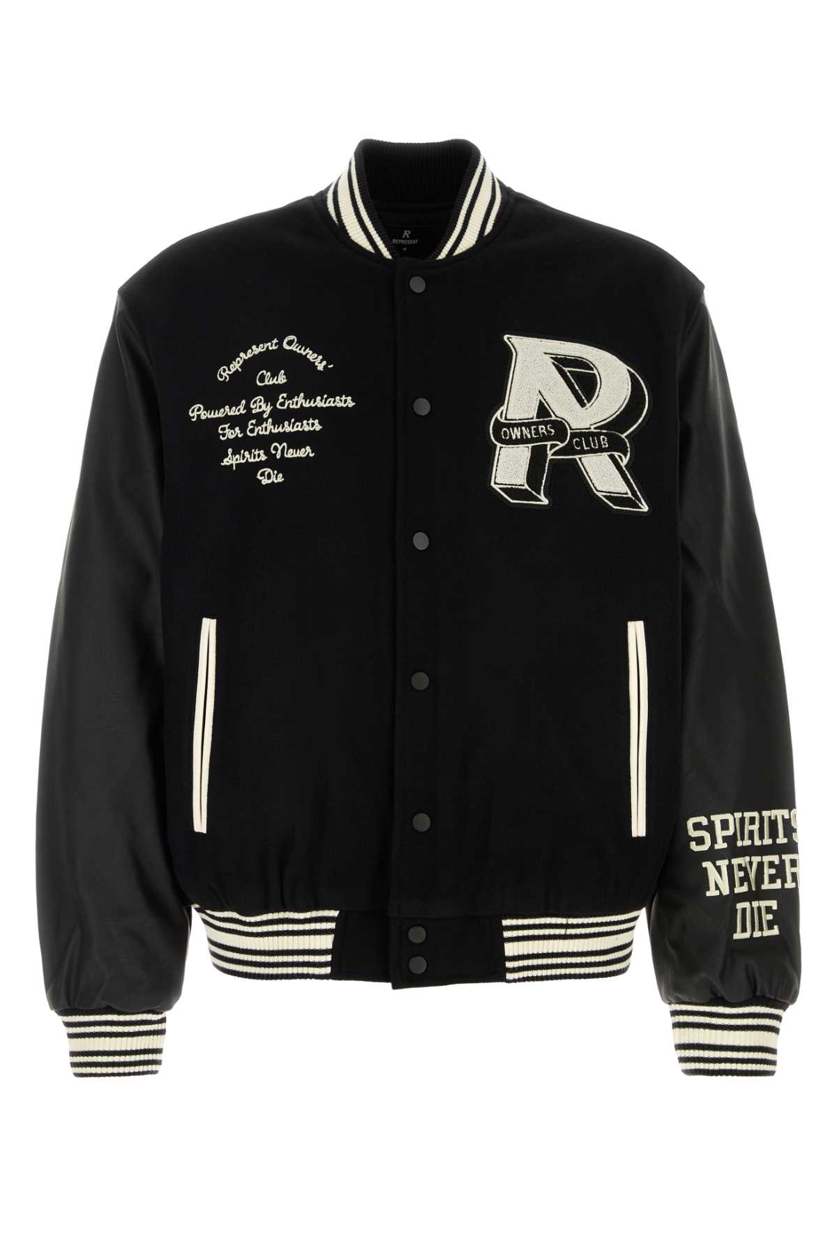Black Felt Represent Owners Club Bomber Jacket