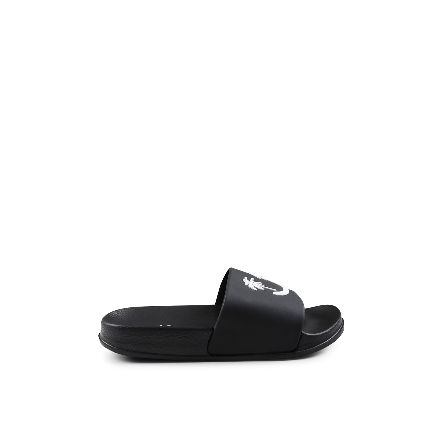Molo Black Slippers For Kids With Smiley