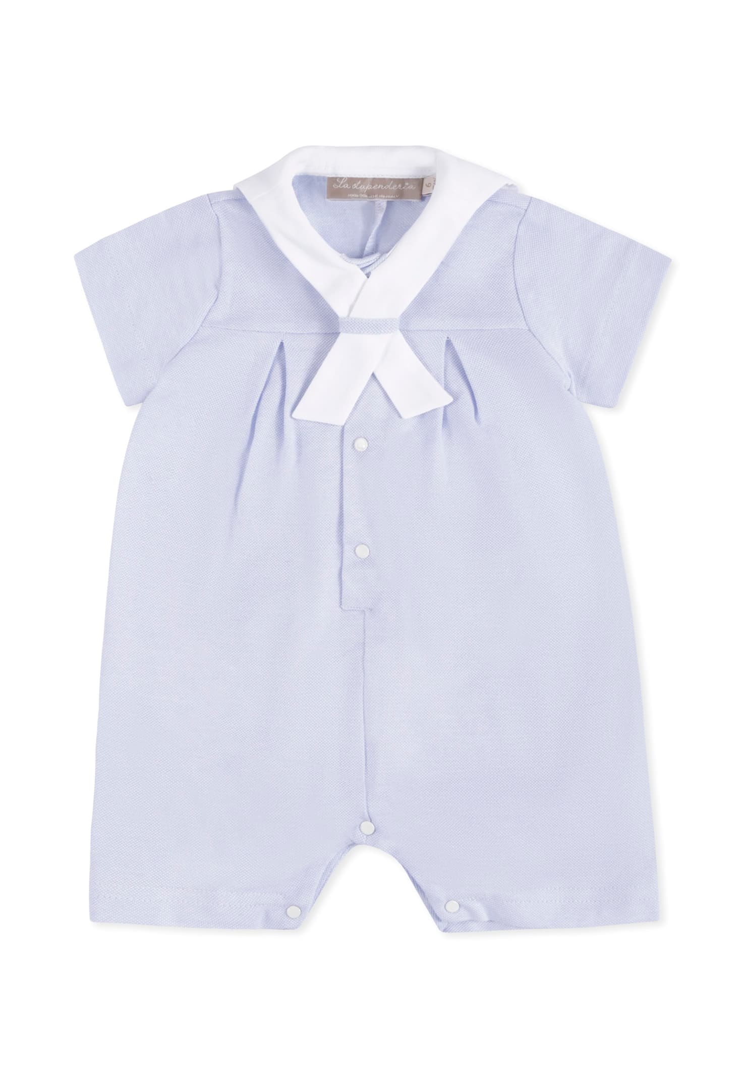 La stupenderia Light Blue Romper For Baby Boy