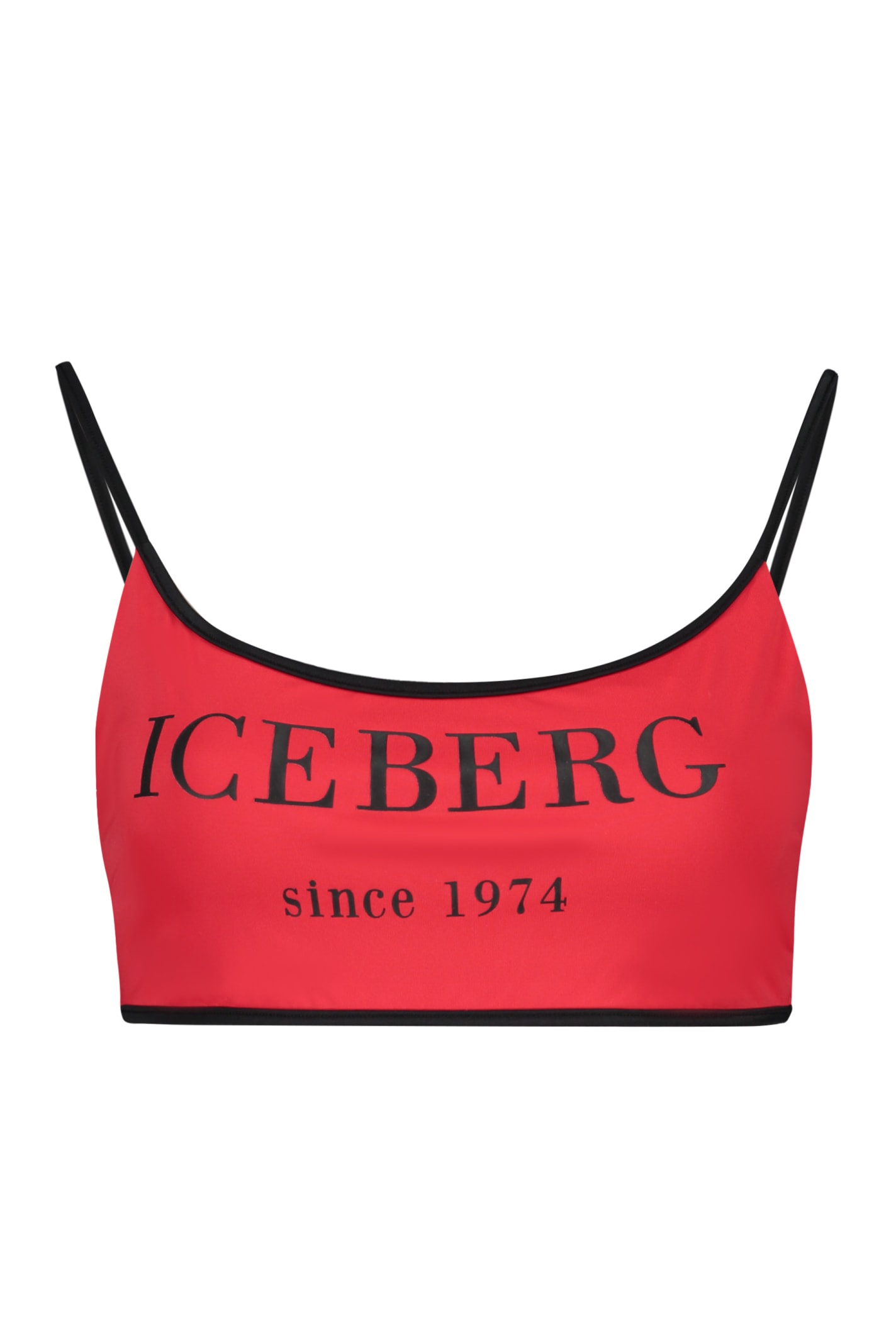 Iceberg Printed Bikini Top