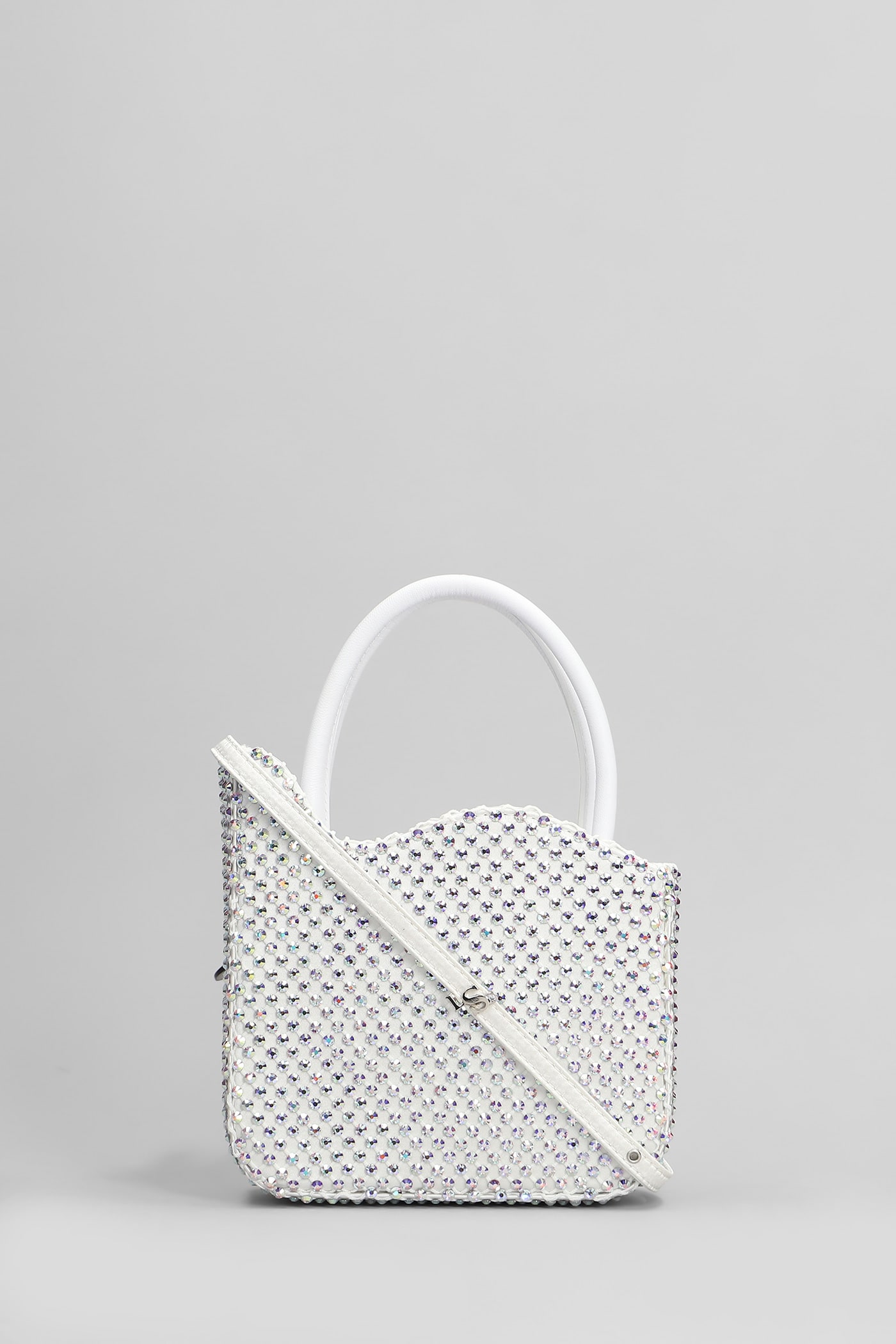 Le Silla Gilda Shoulder Bag In White Satin