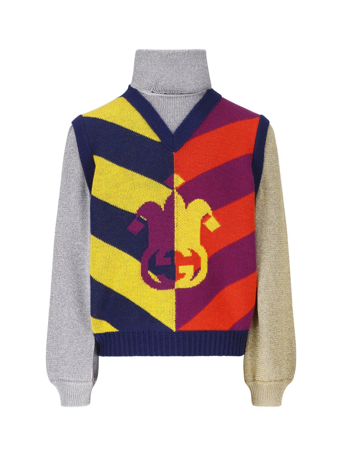Gucci Striped Jacquard Knitted Sweater