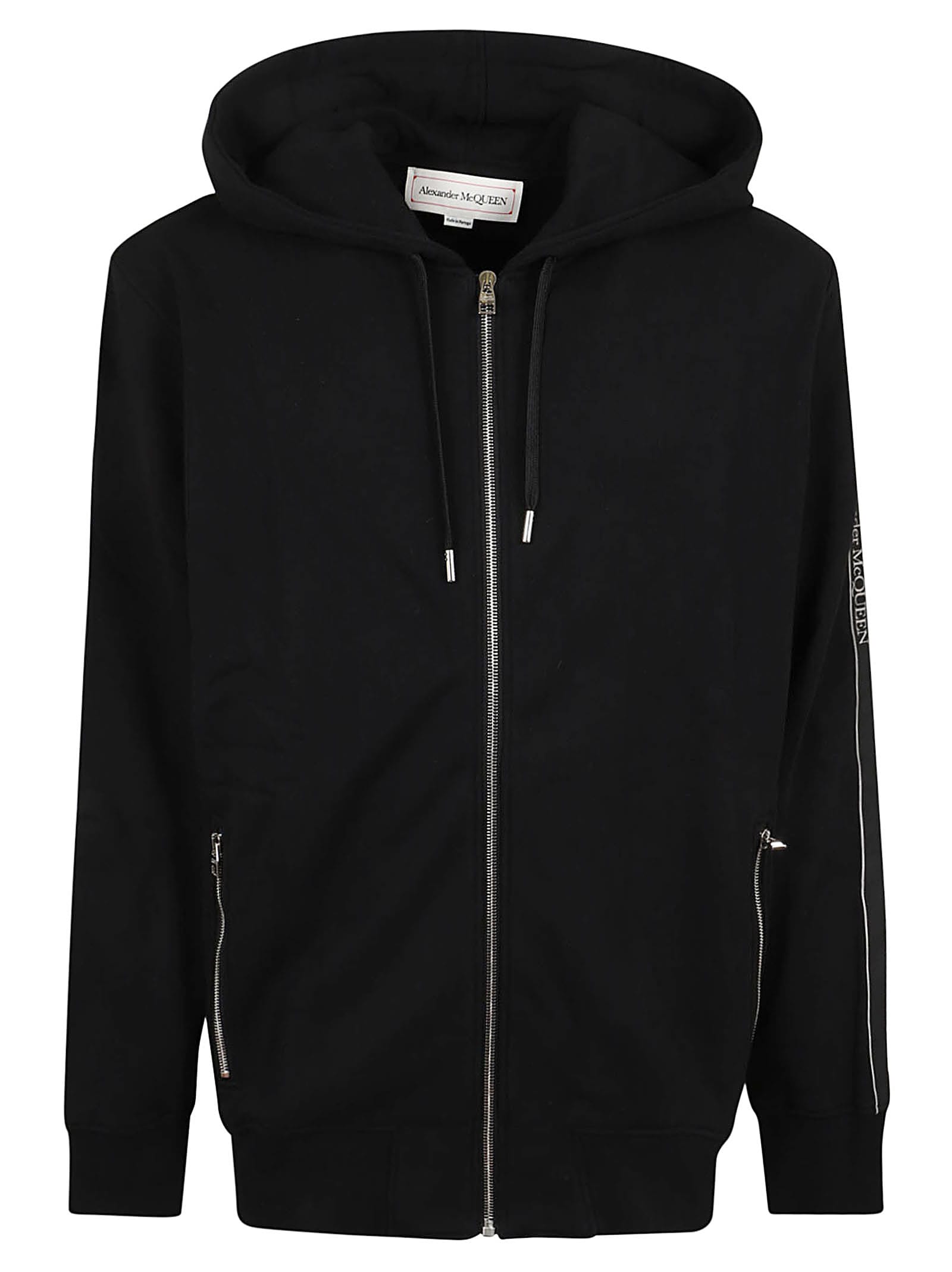 Alexander McQueen Drawstring Zip Up Hoodie
