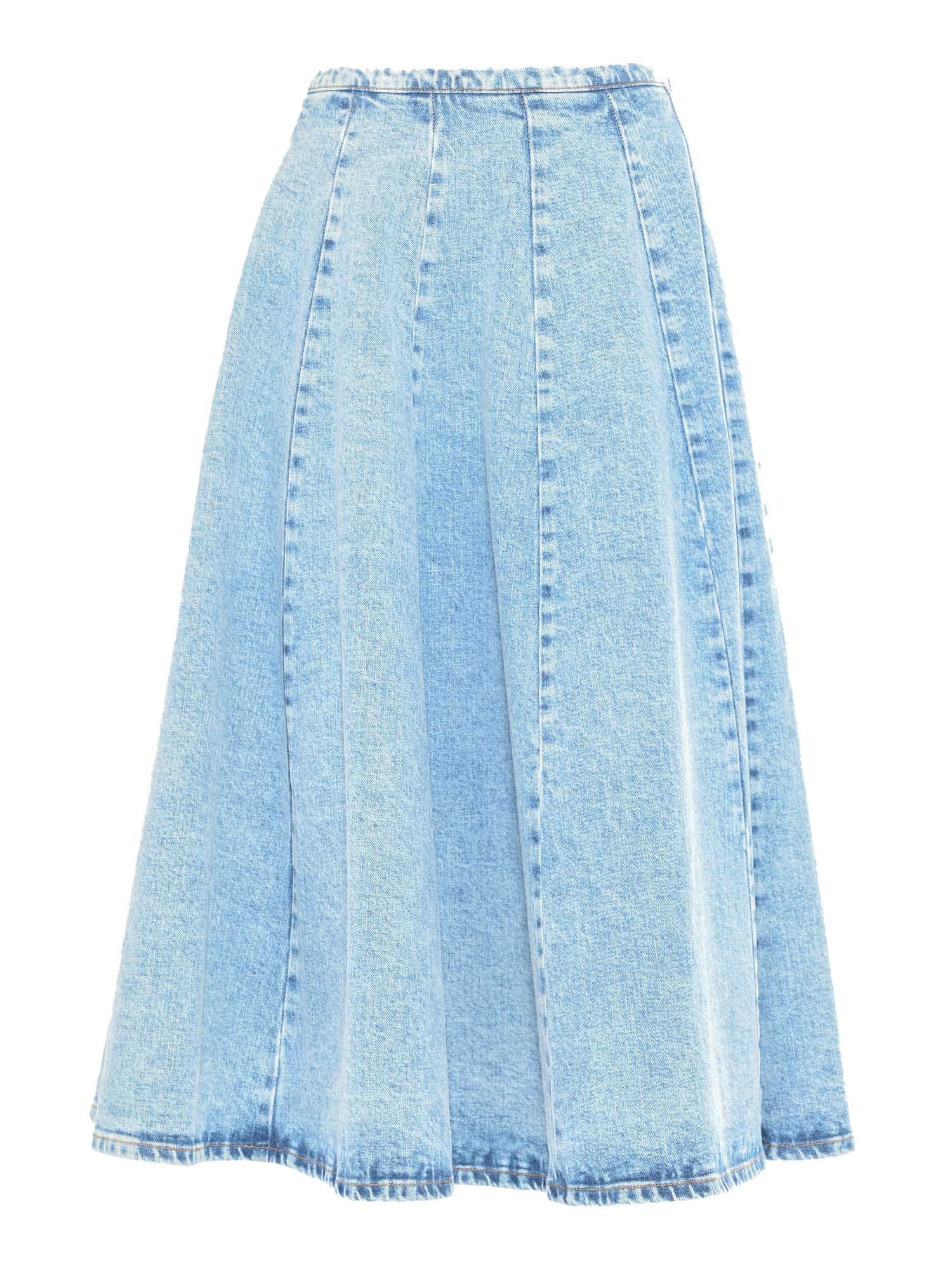 Fabiana Filippi Blue Denim Circle Skirt