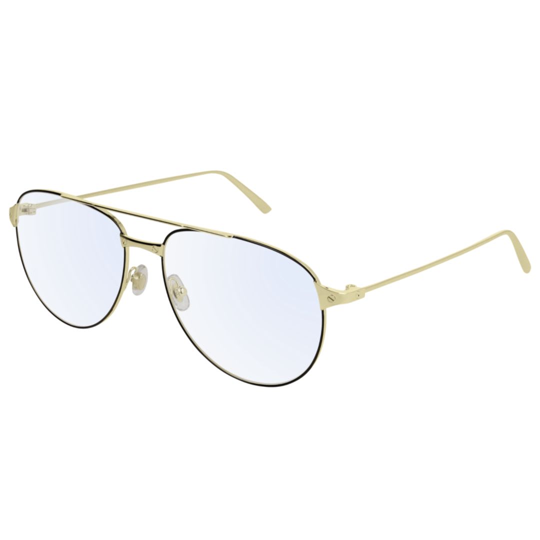 Cartier Eyewear Ct0039o004 Black Gold Transparen