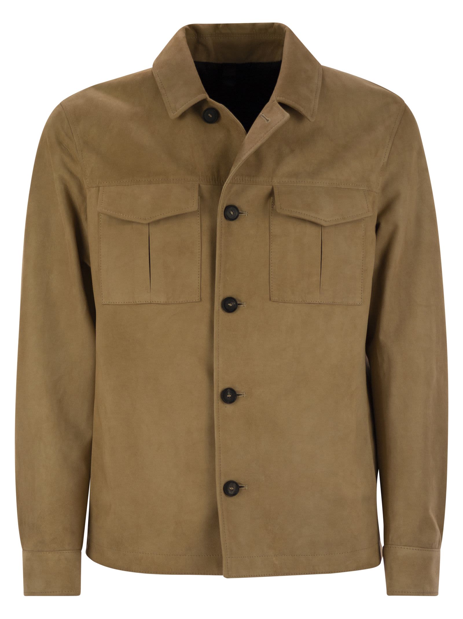 Tagliatore Suede Shirt-cut Jacket