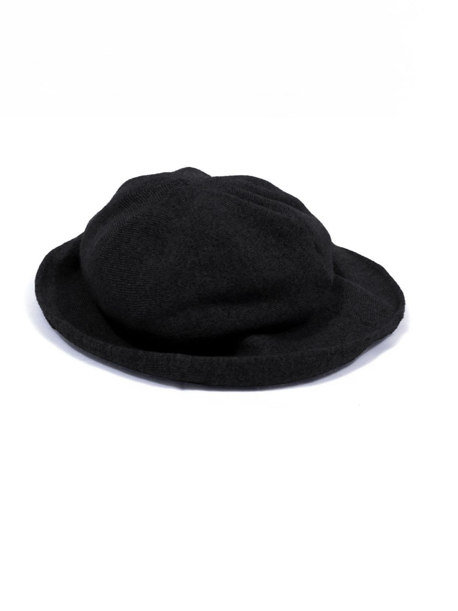 Kangra Black Wool And Cashmere Bucket Hat