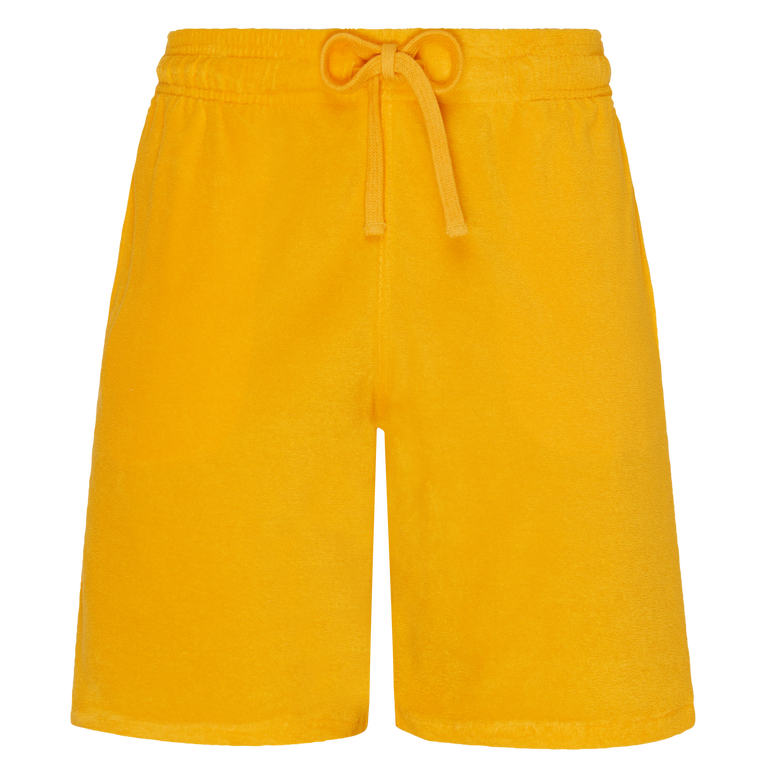 Vilebrequin Terry Bermuda Shorts Solid - Bolide - Orange - Size XL