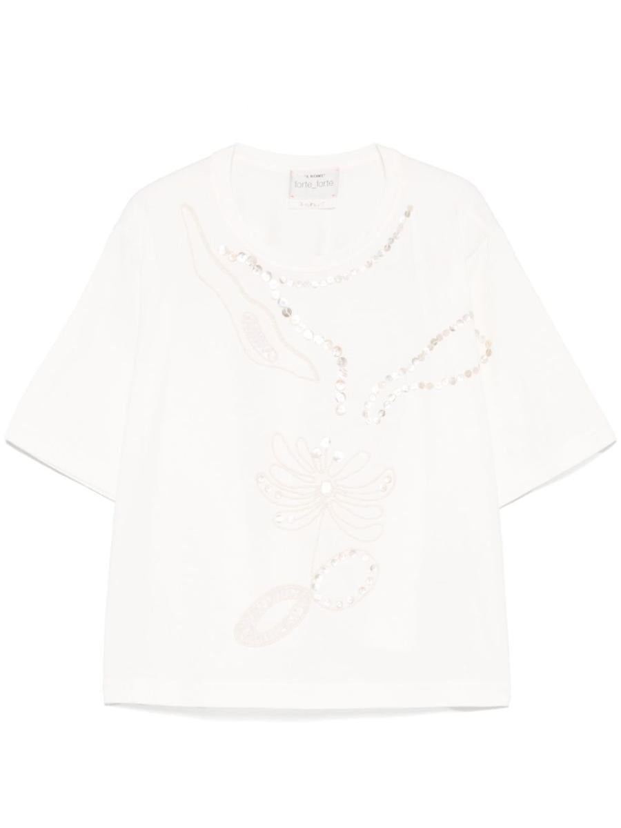 Forte_Forte Embroidered Cotton T-Shirt