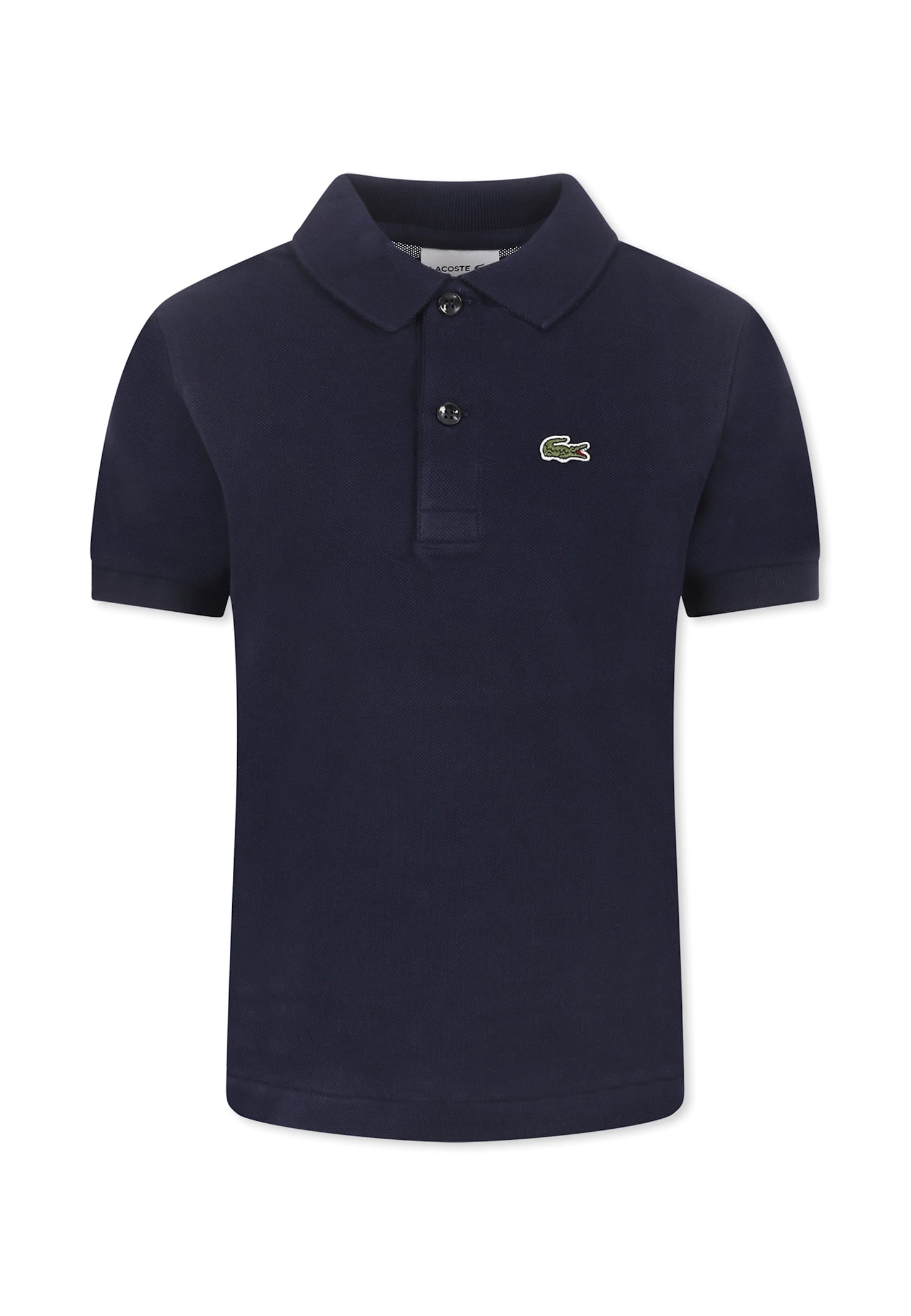 Lacoste Blue Polo For Boy Shirt With Crocodile