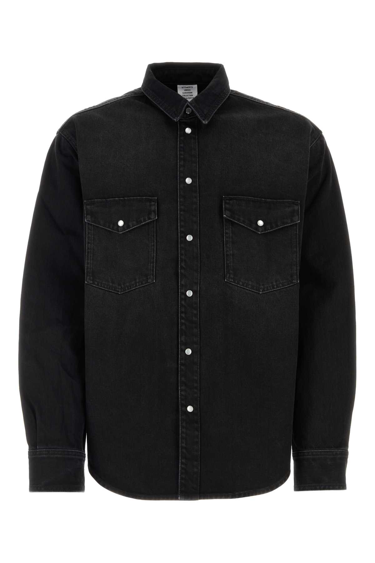 VETEMENTS Black Denim Shirt