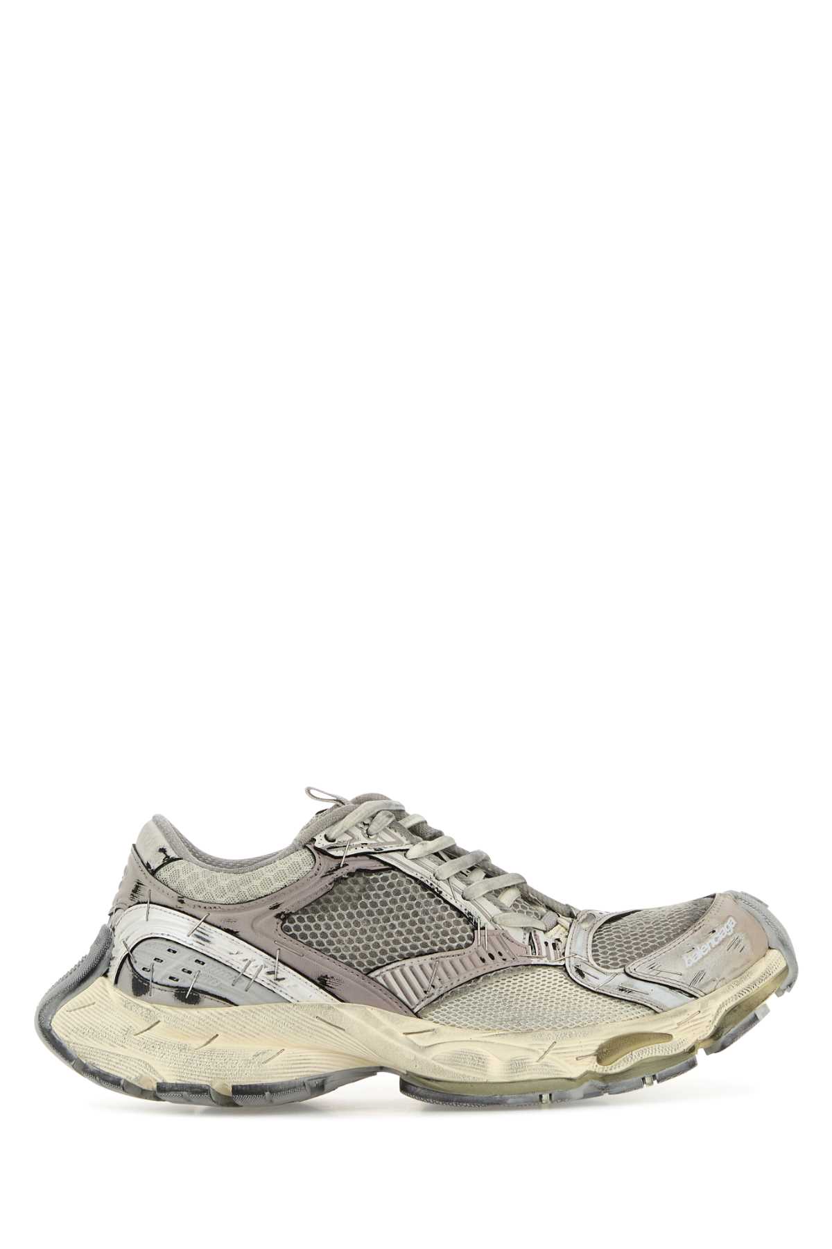 Balenciaga Synthetic Leather And Mesh Stapler Sneakers