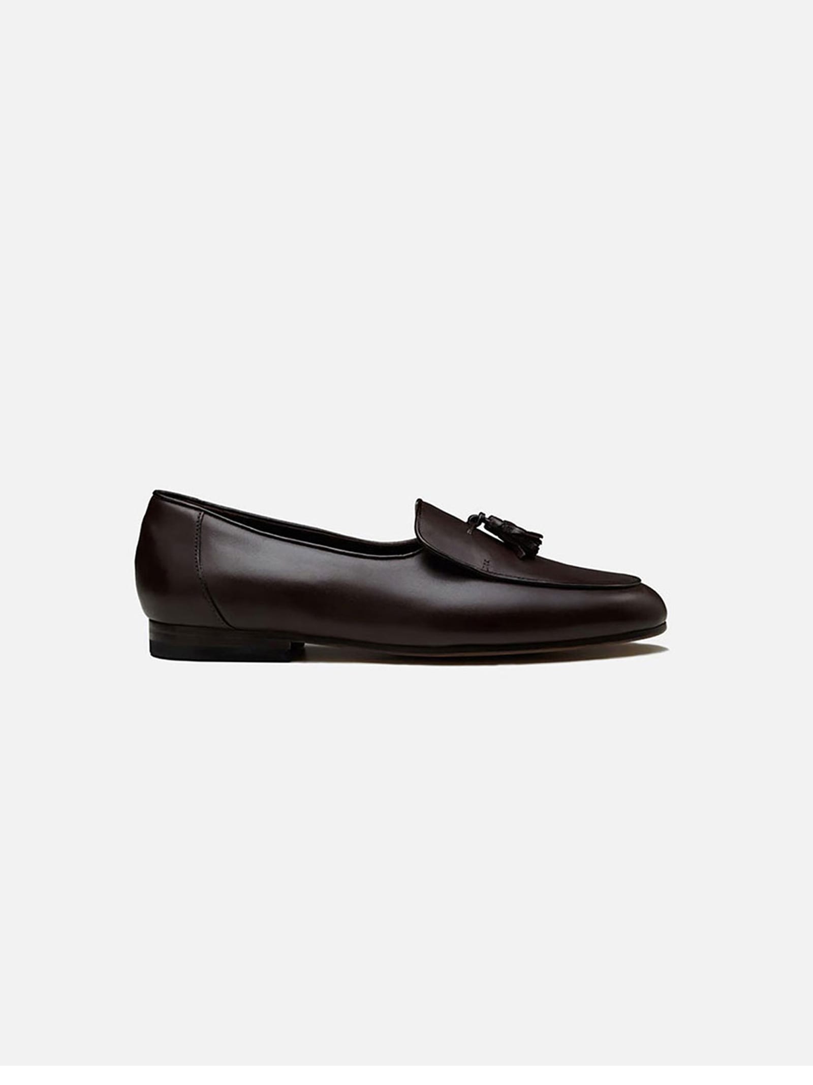 CB Made in Italy Dark Leather Slip-on Nerano