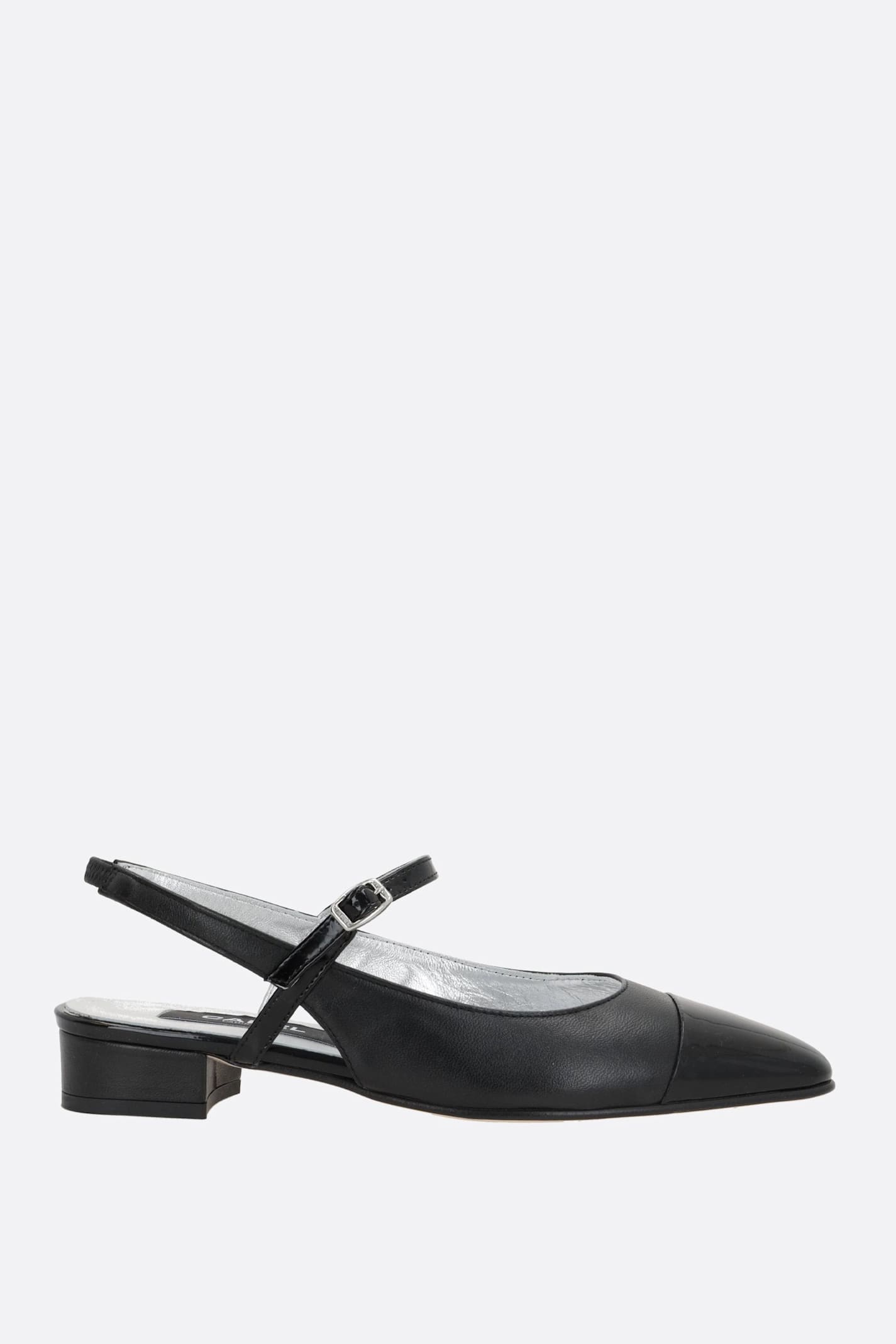 Carel Oceano Slingbacks In Nappa And Patent Leather