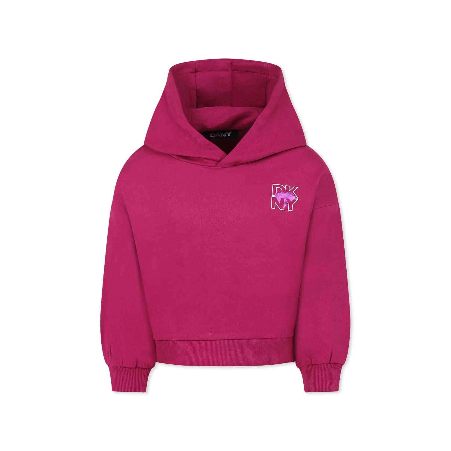 DKNY Fuchsia Sweatshirt For Girl With Logo